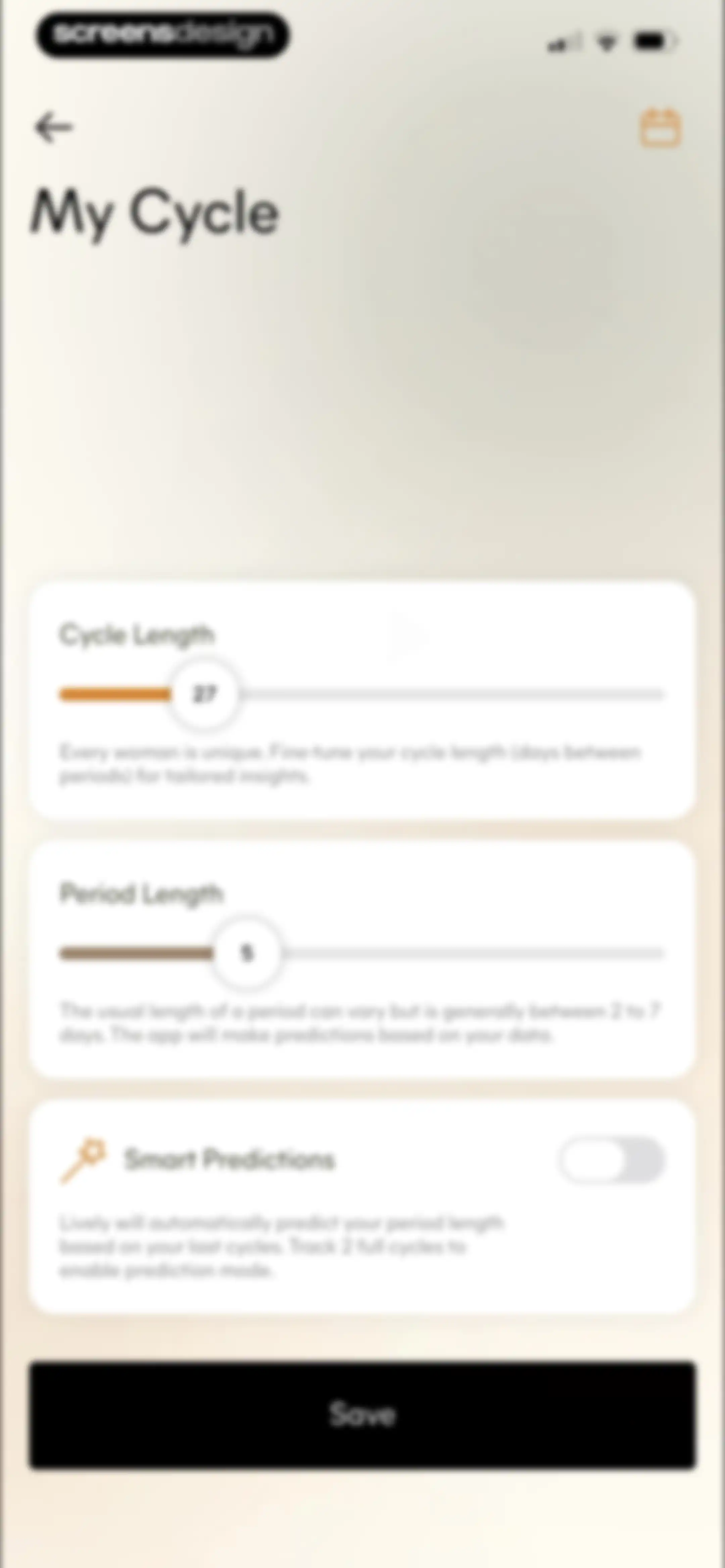 Lively - Period Tracker, Cycle screen 79