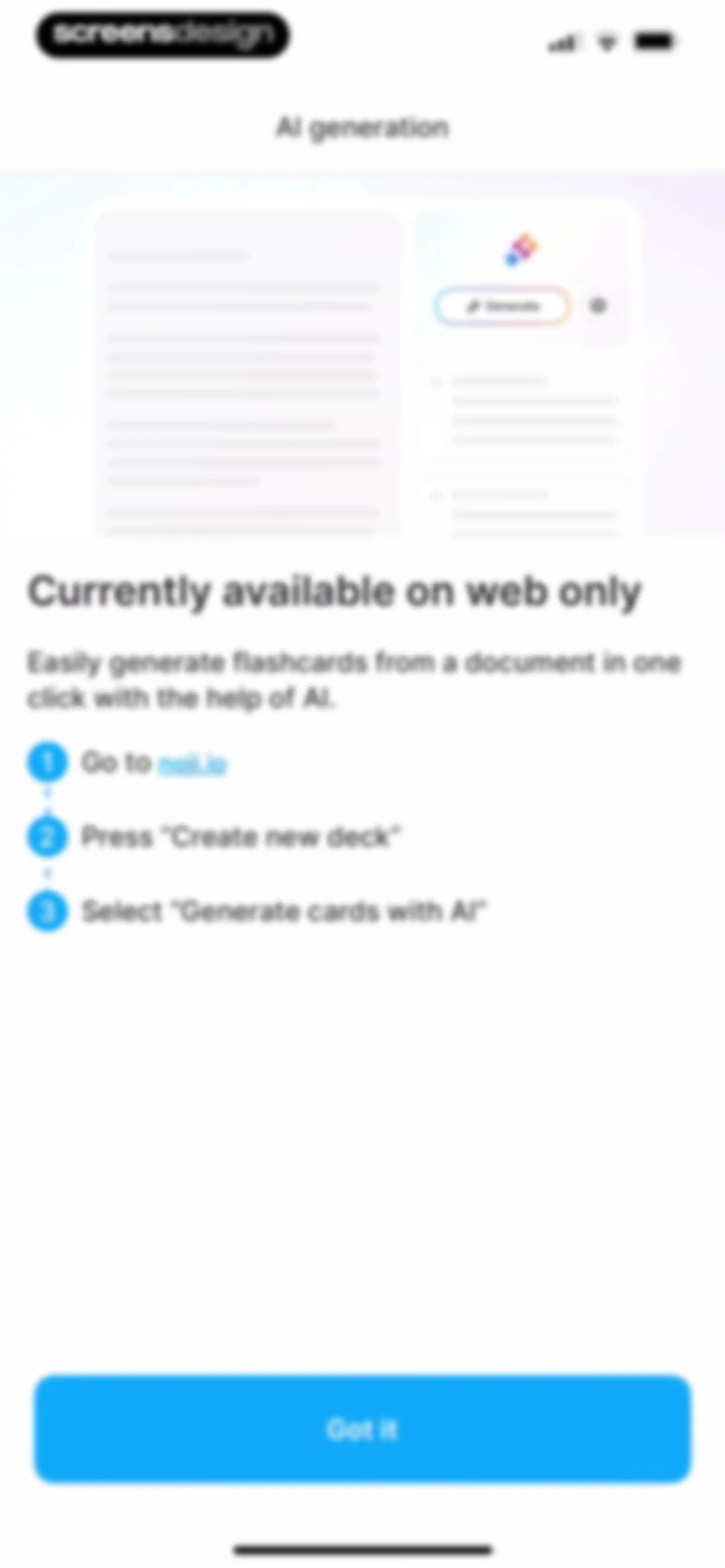 Noji - Flashcards study app screen 95