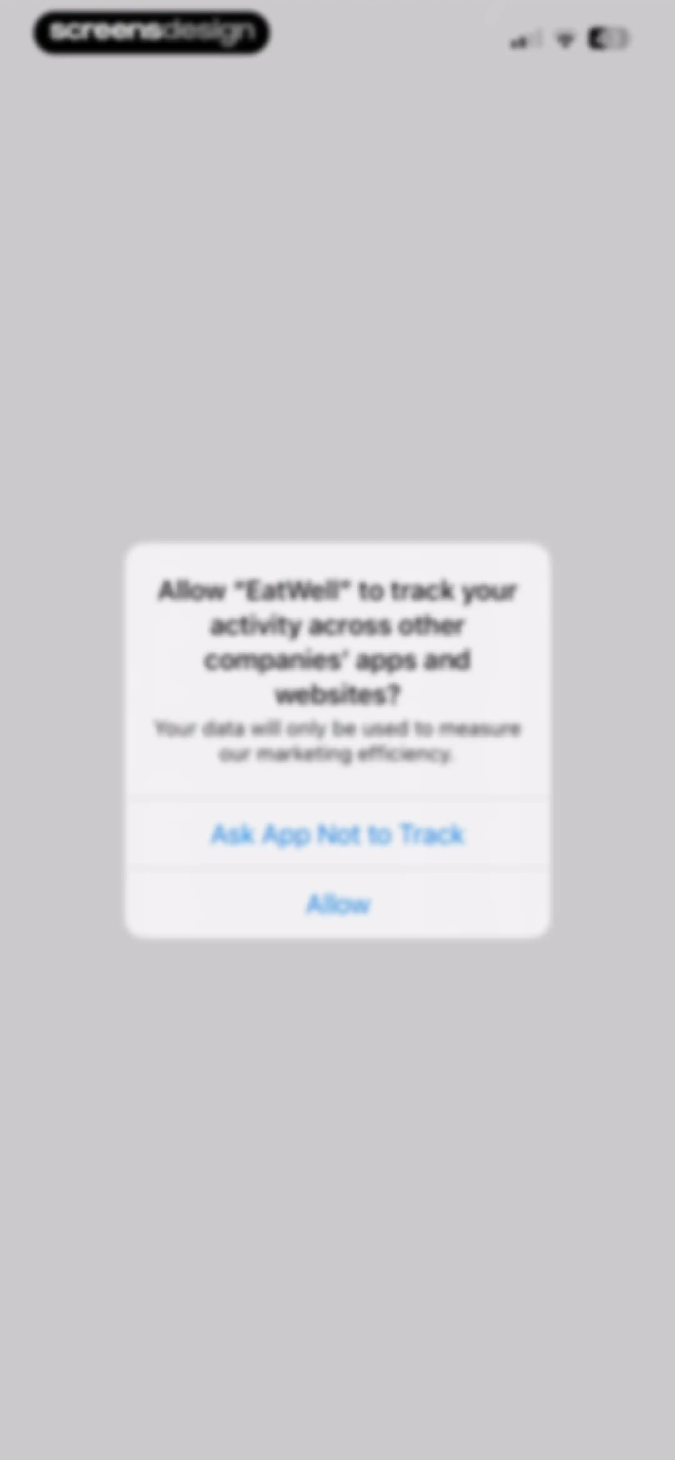 Diet & Food Tracker: EatWell screen 1