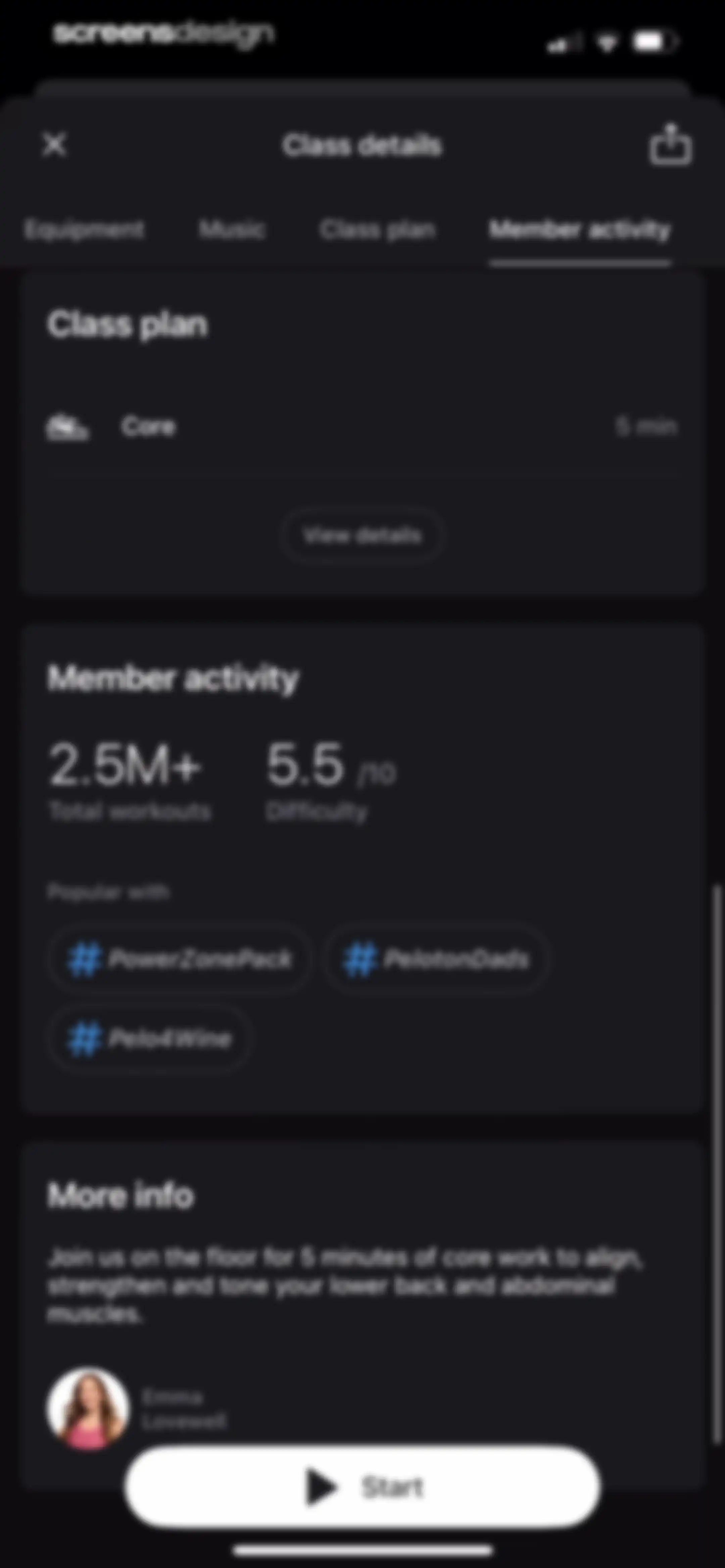 Peloton: Fitness & Workouts screen 70