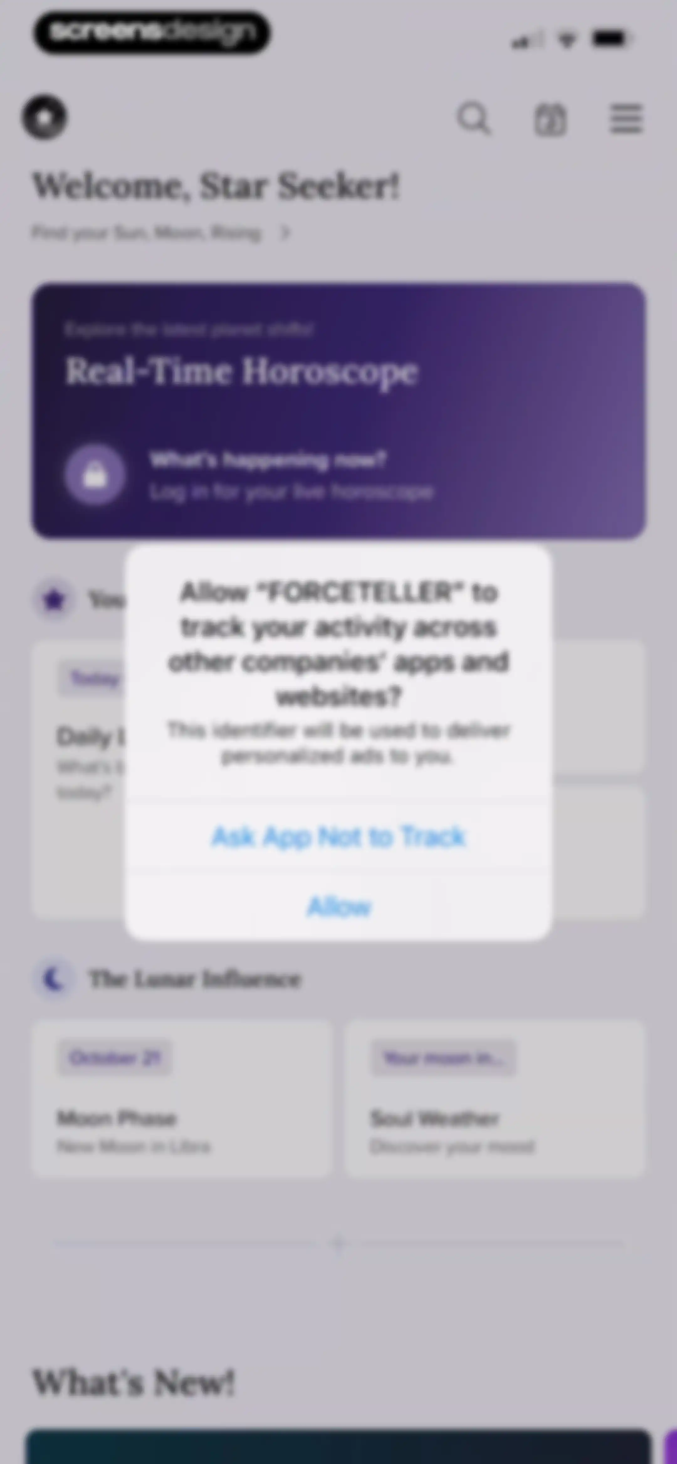 FORCETELLER: Daily Horoscope screen 2