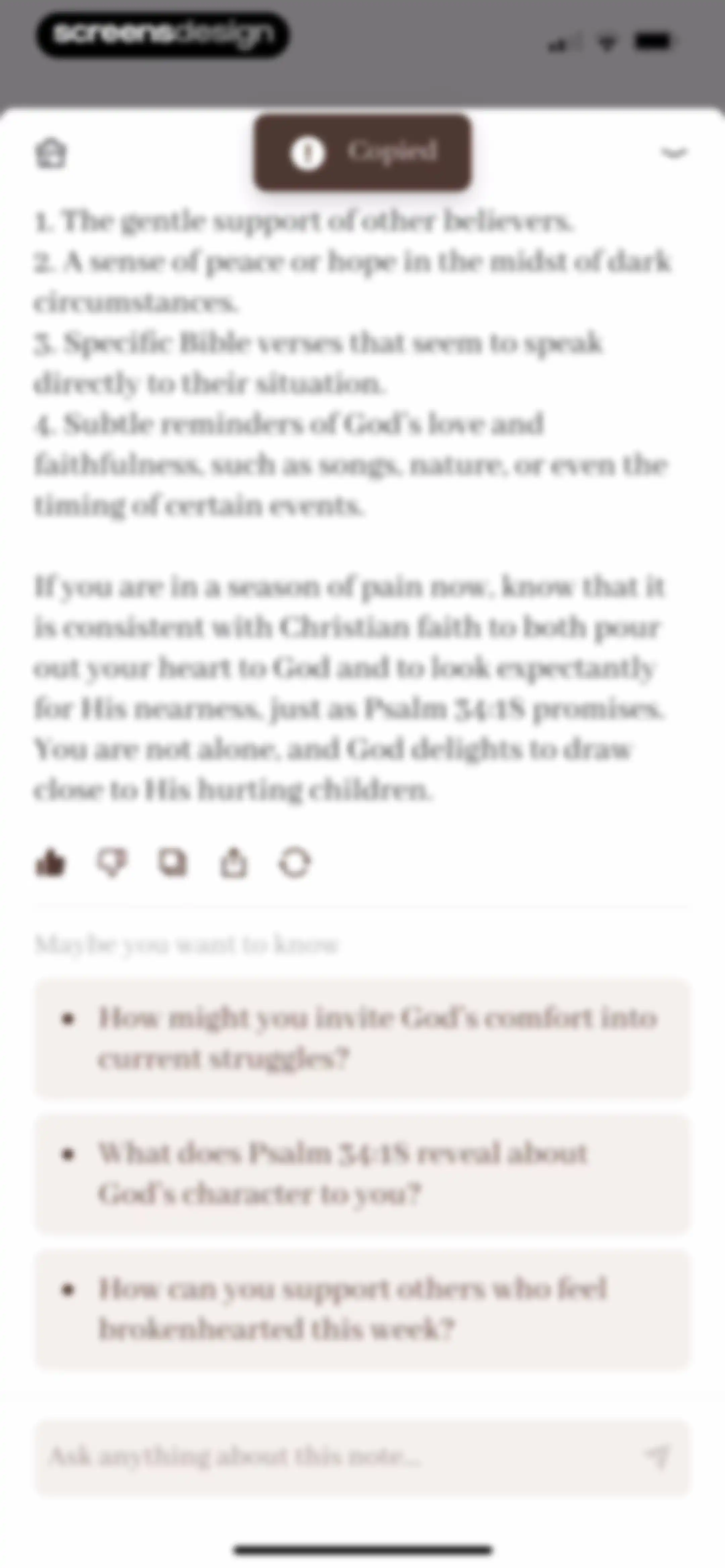 Bible Note: Sermon Notes screen 47