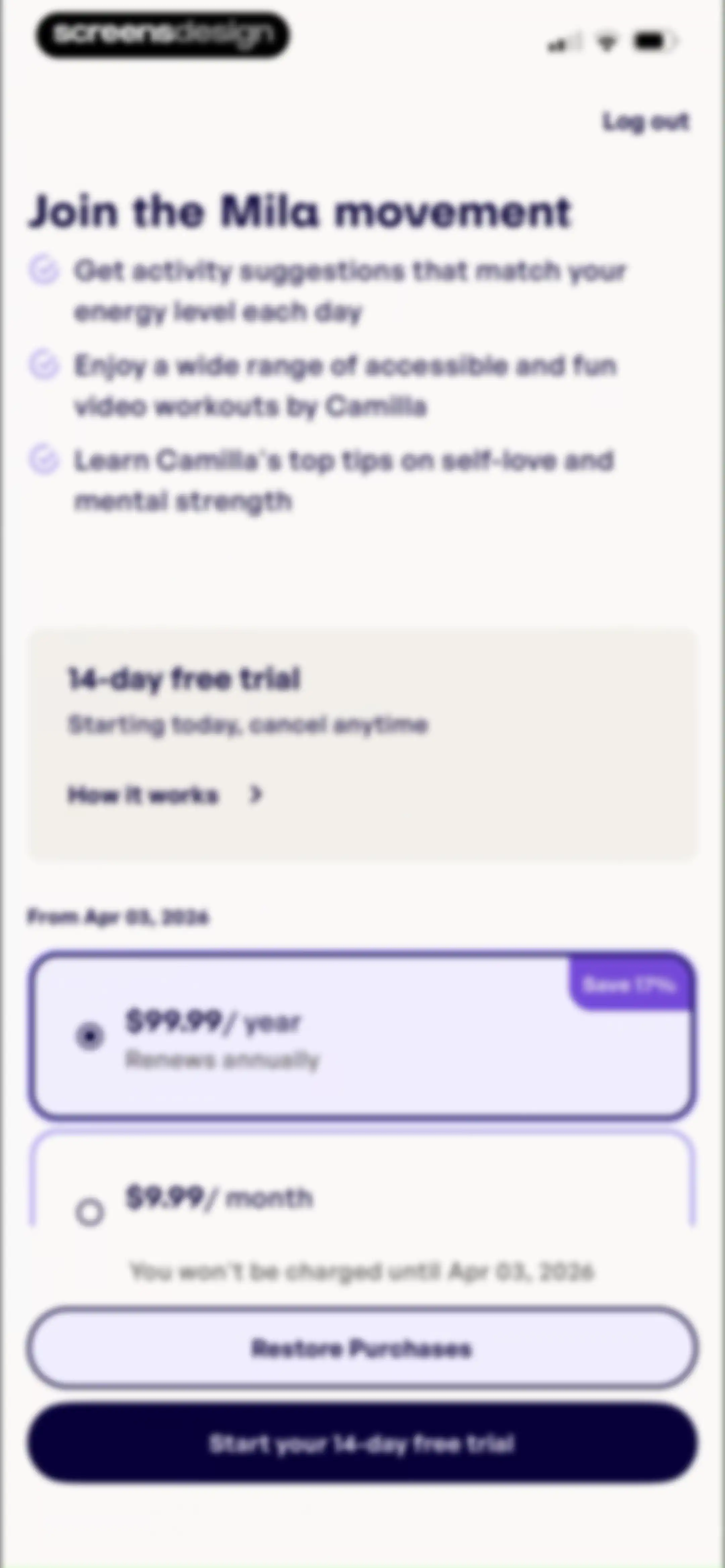 Mila: Home Workout & Fitness screen 9