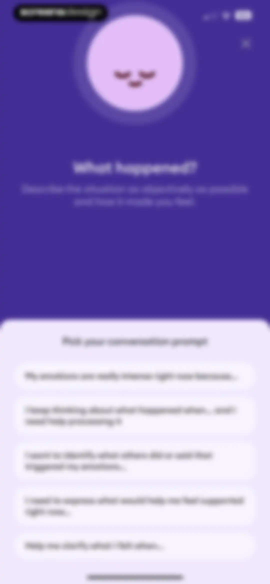 Ahead: Emotional Companion screen 126