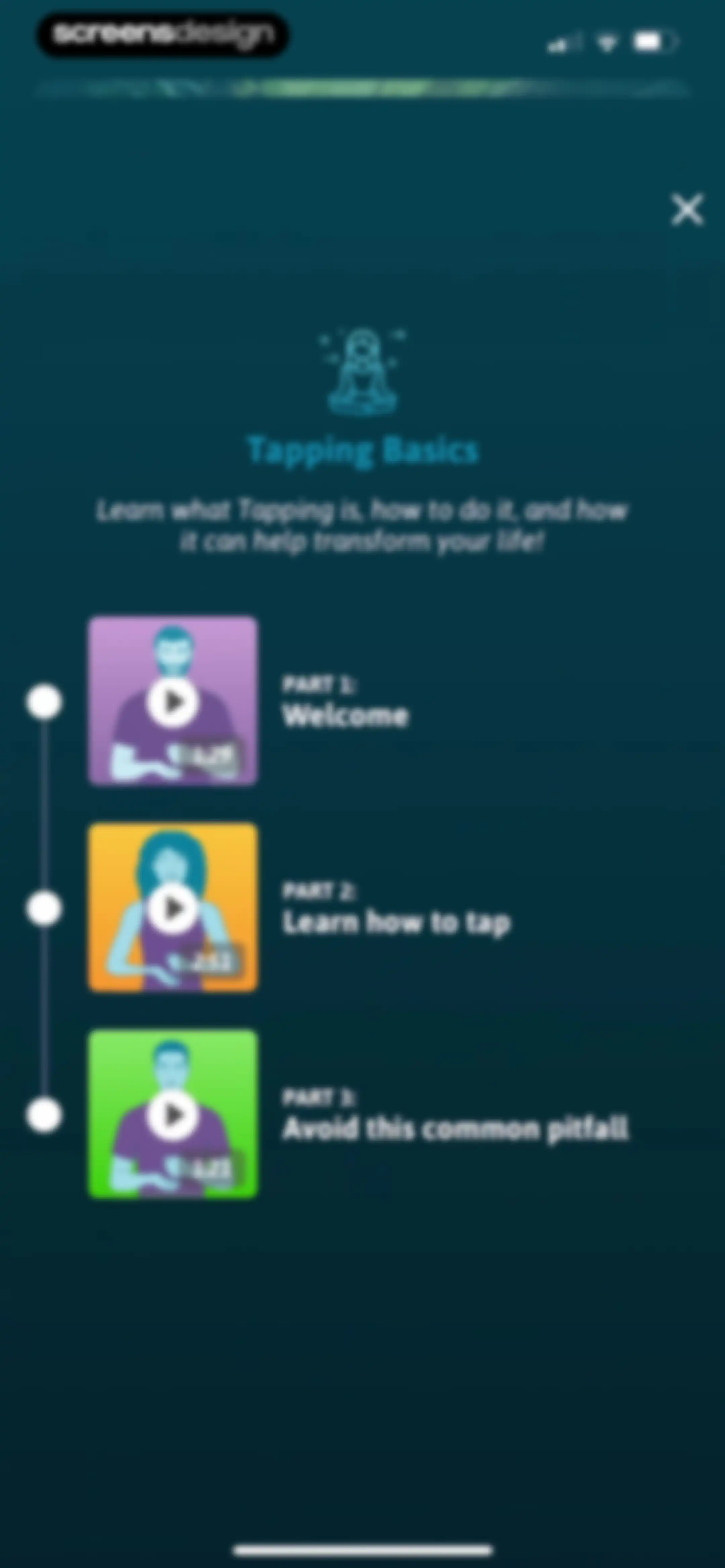 The Tapping Solution screen 34