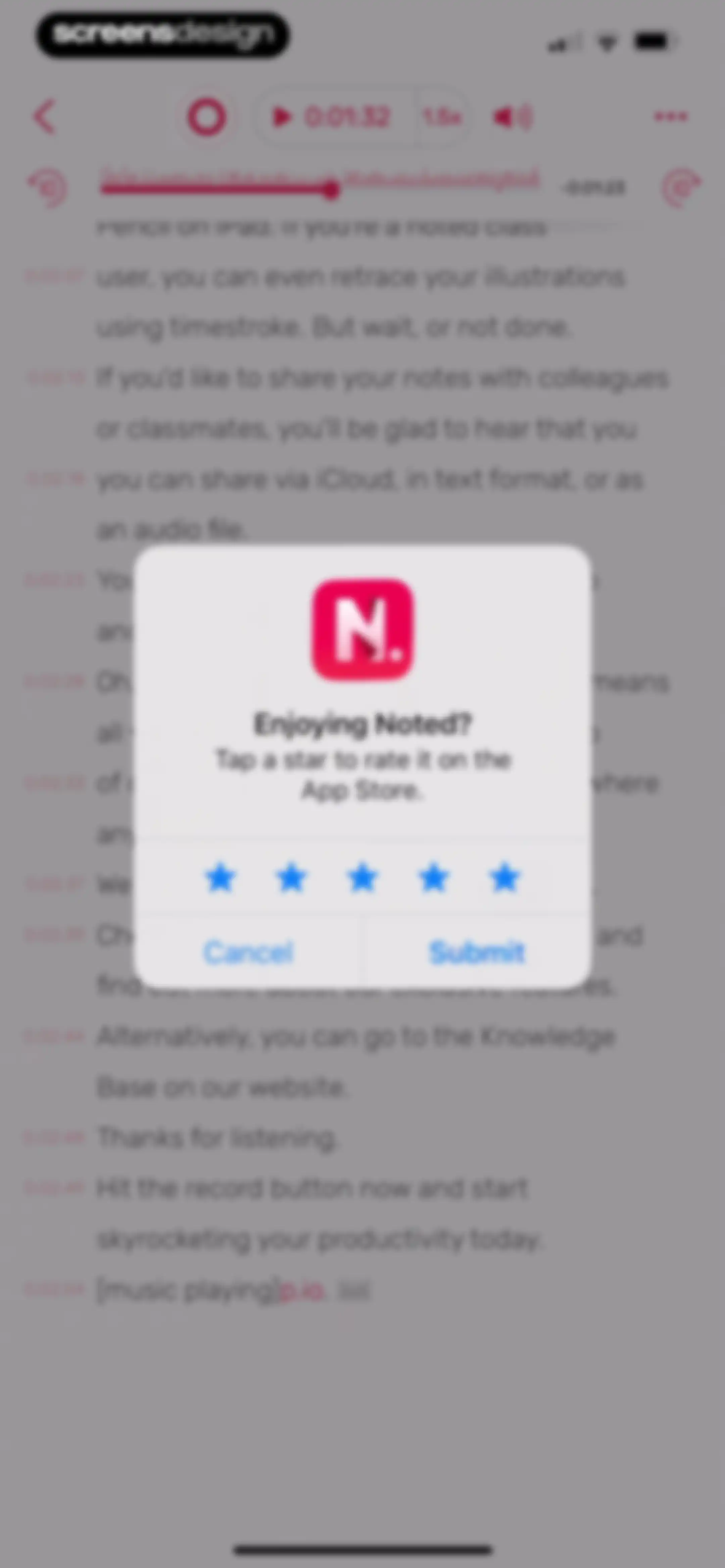 Noted: Record & AI Transcribe screen 46
