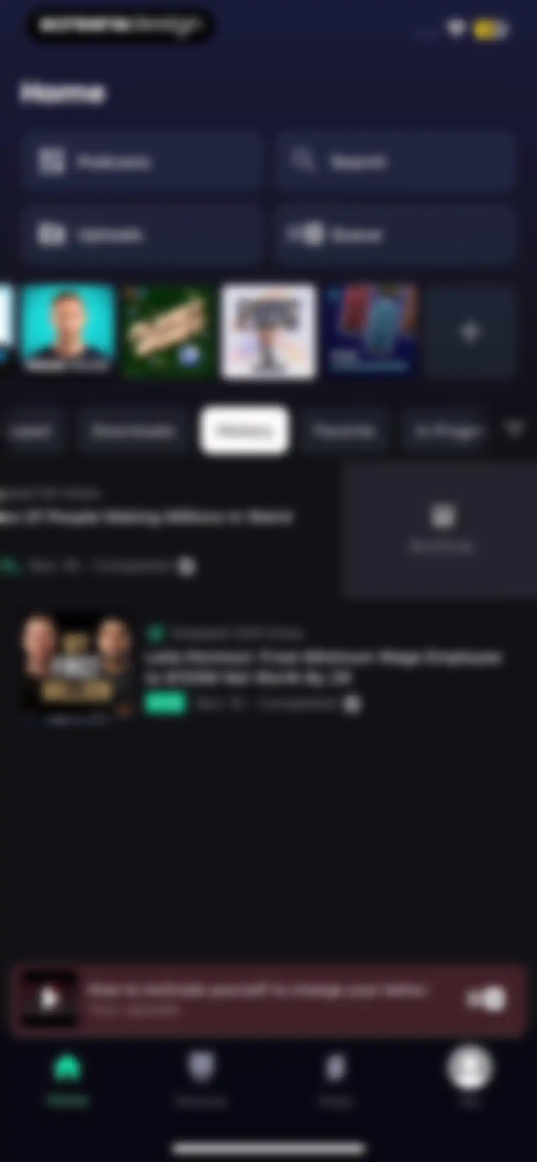 Snipd | AI Podcast Player screen 124