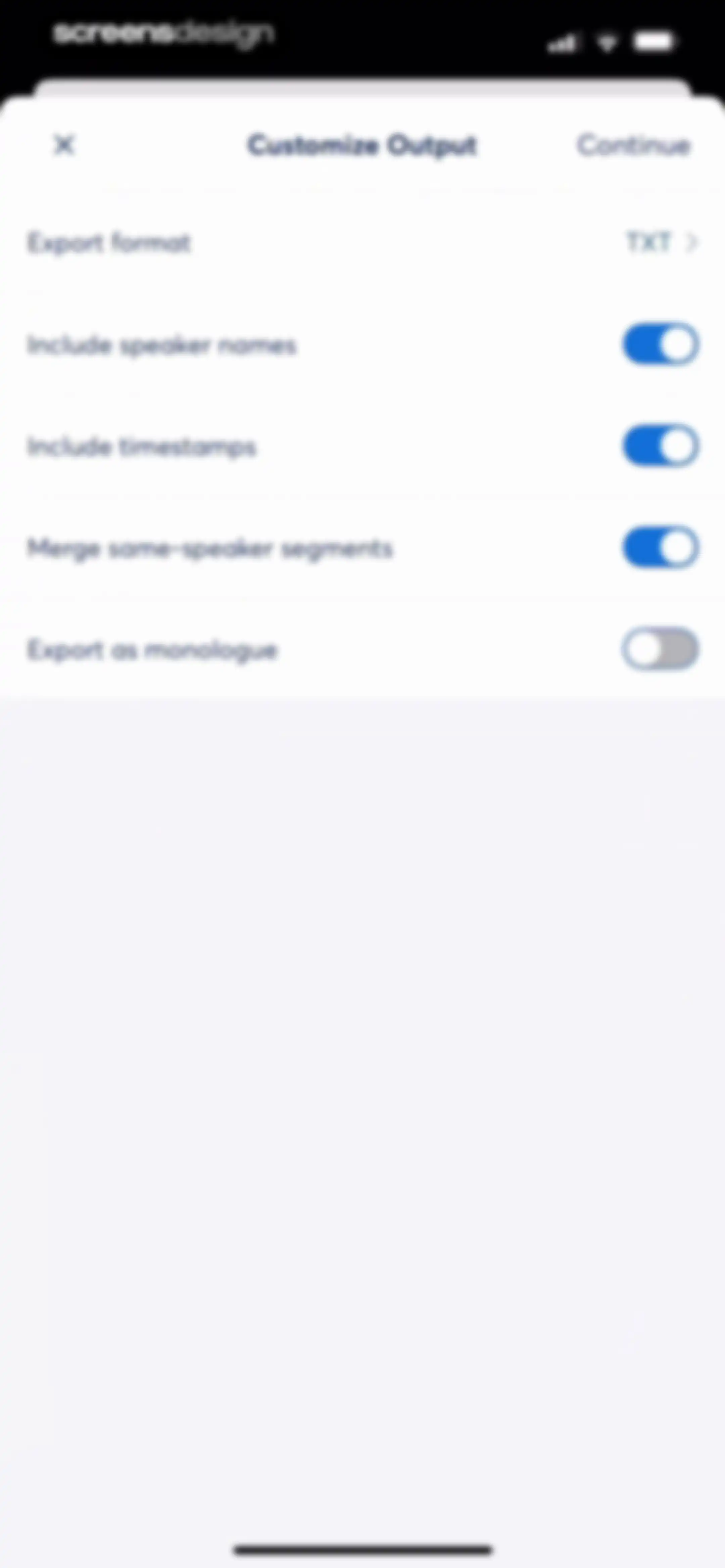 Otter Transcribe Voice Notes screen 96