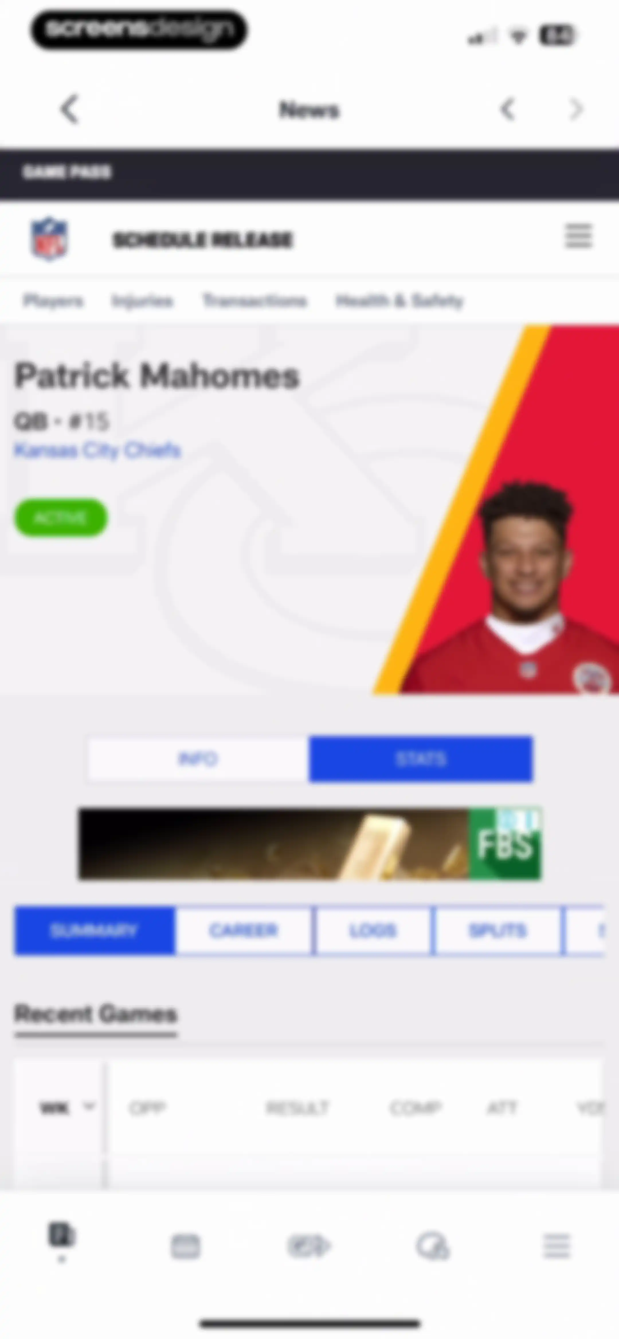 NFL screen 61