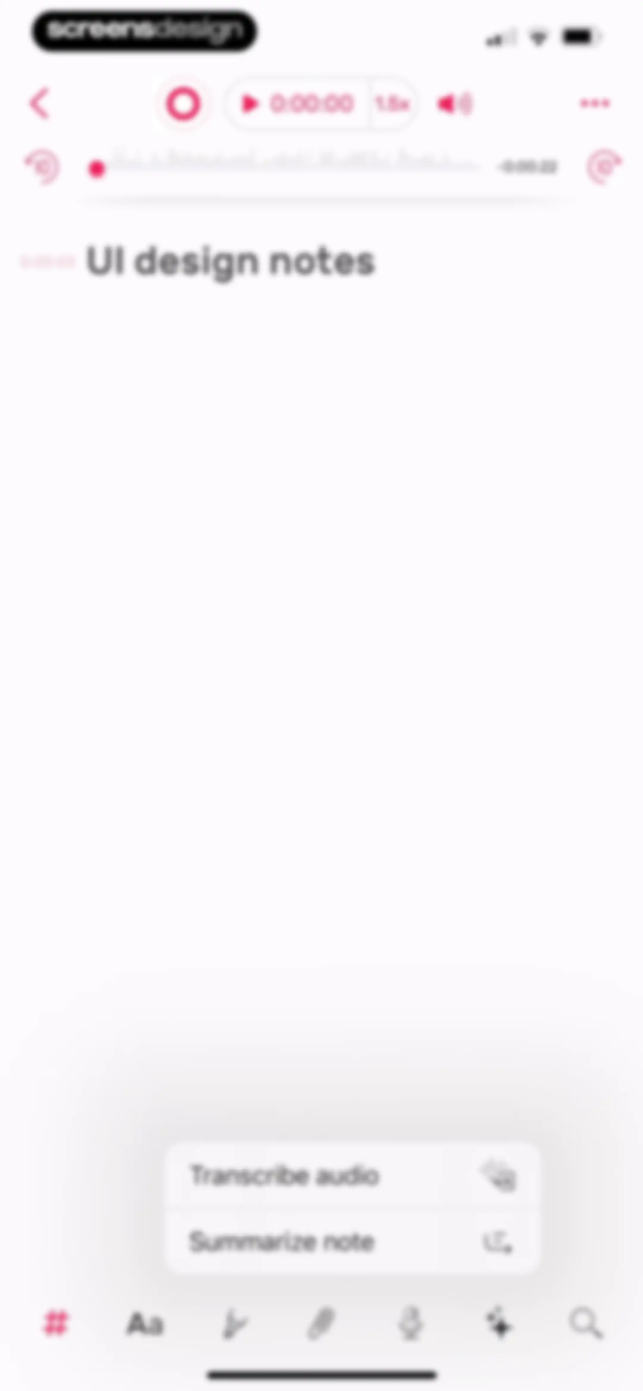 Noted: Record & AI Transcribe screen 65