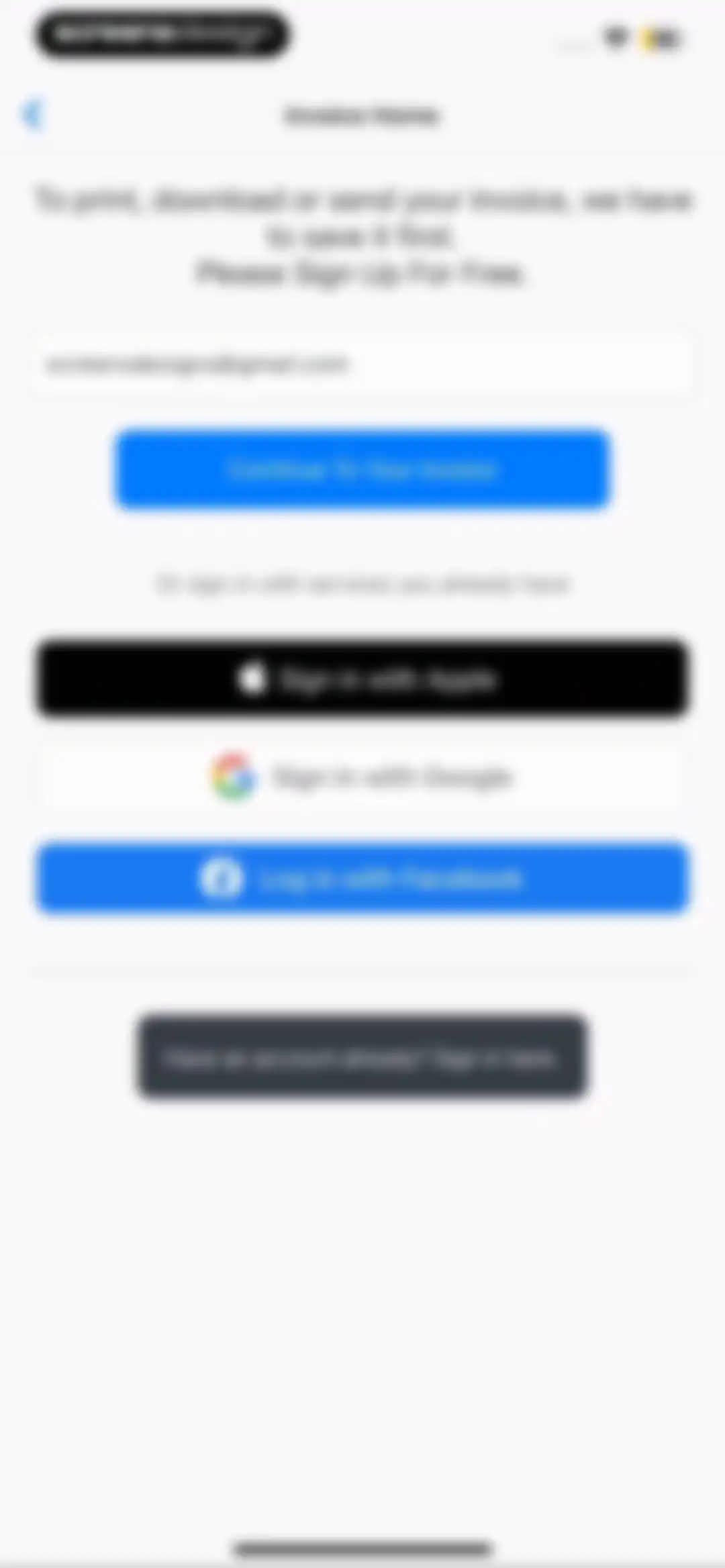 Invoice Maker by Invoice Home screen 26