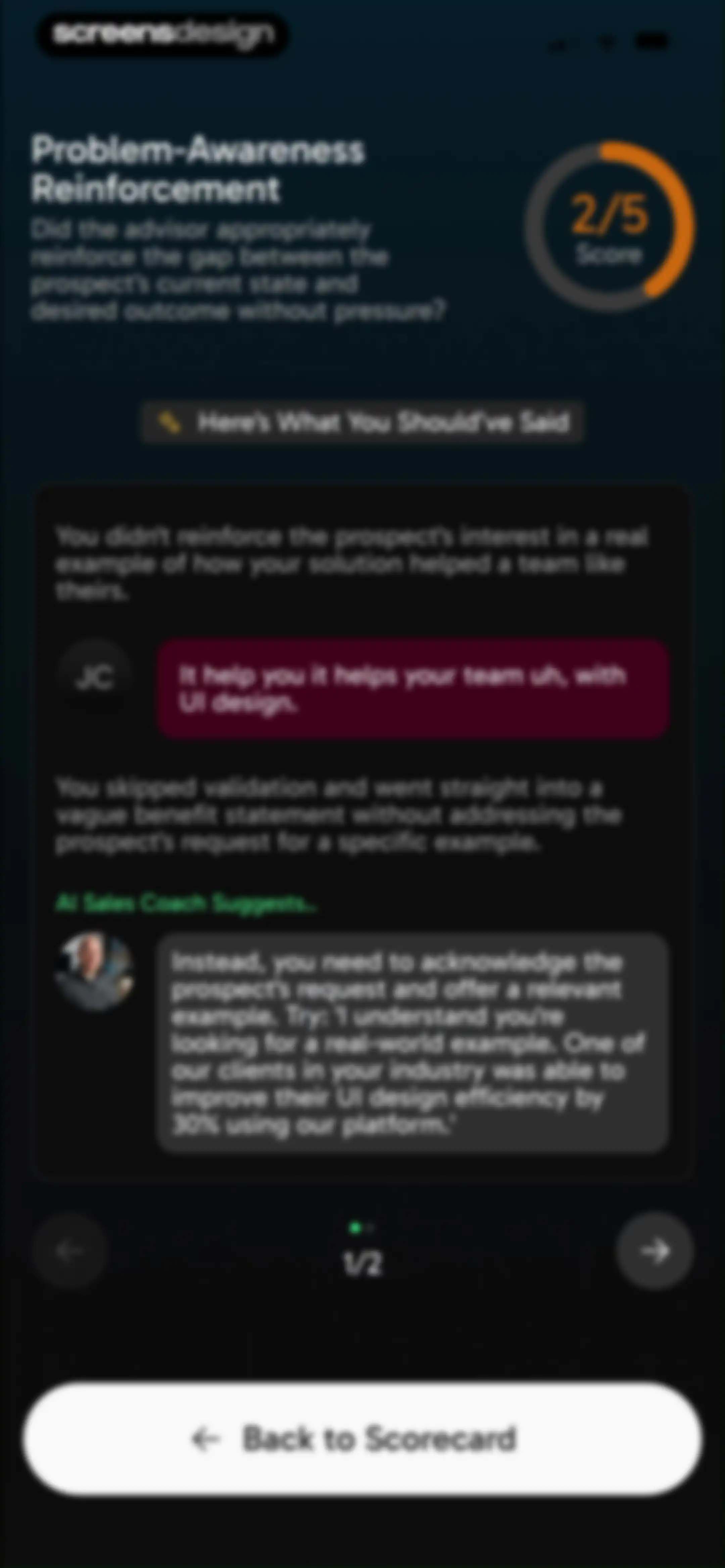 CloserCoach - AI Sales Trainer screen 106