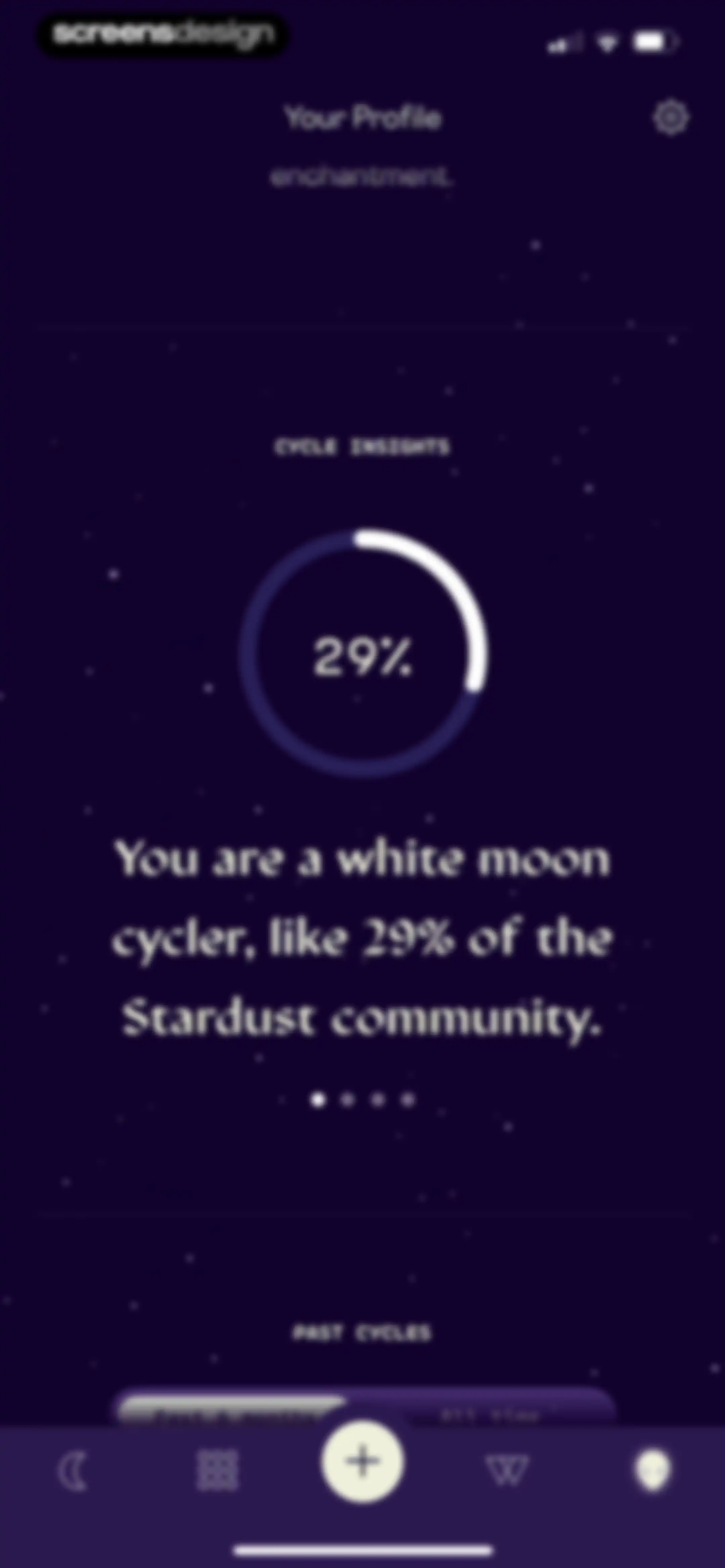 Stardust Period Tracker screen 136