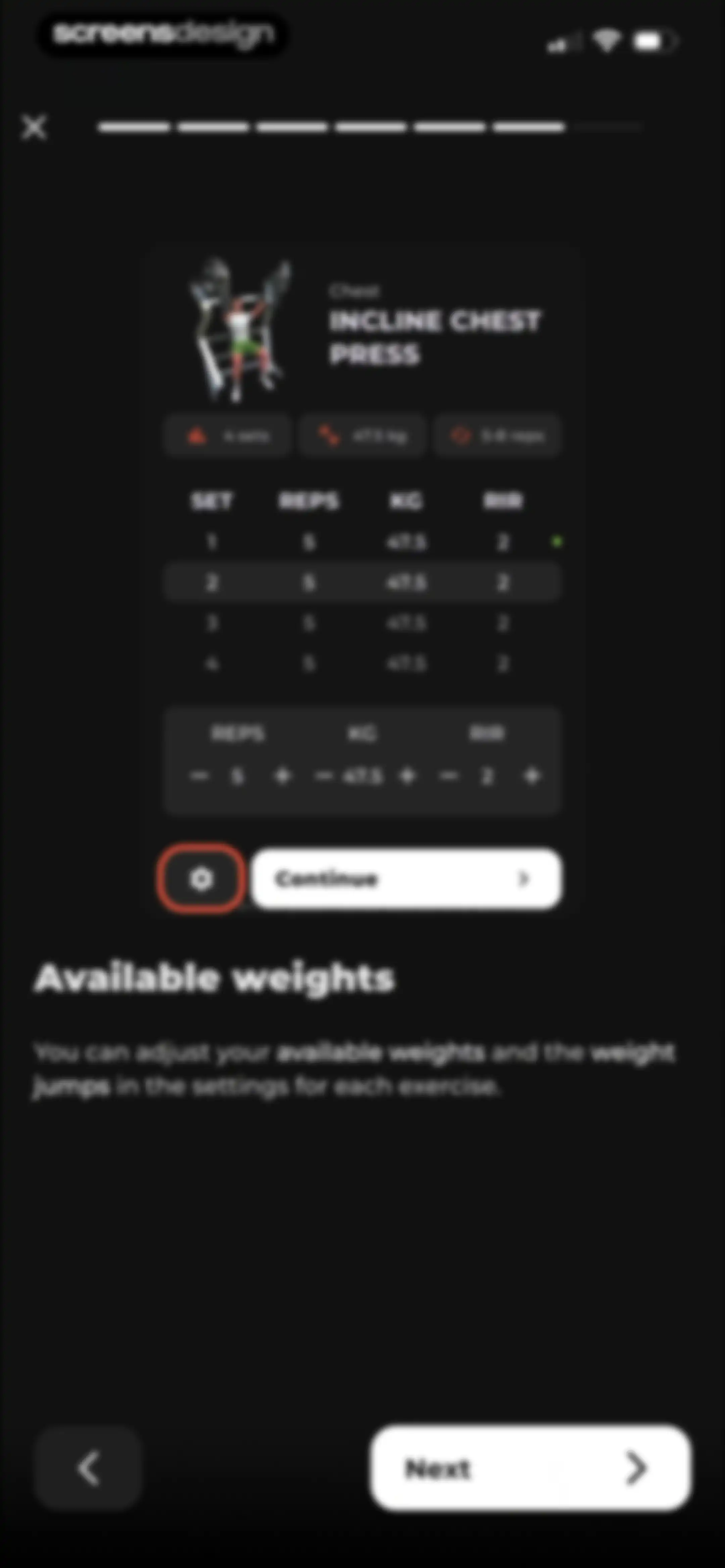 MCI - Personal Training AI screen 77