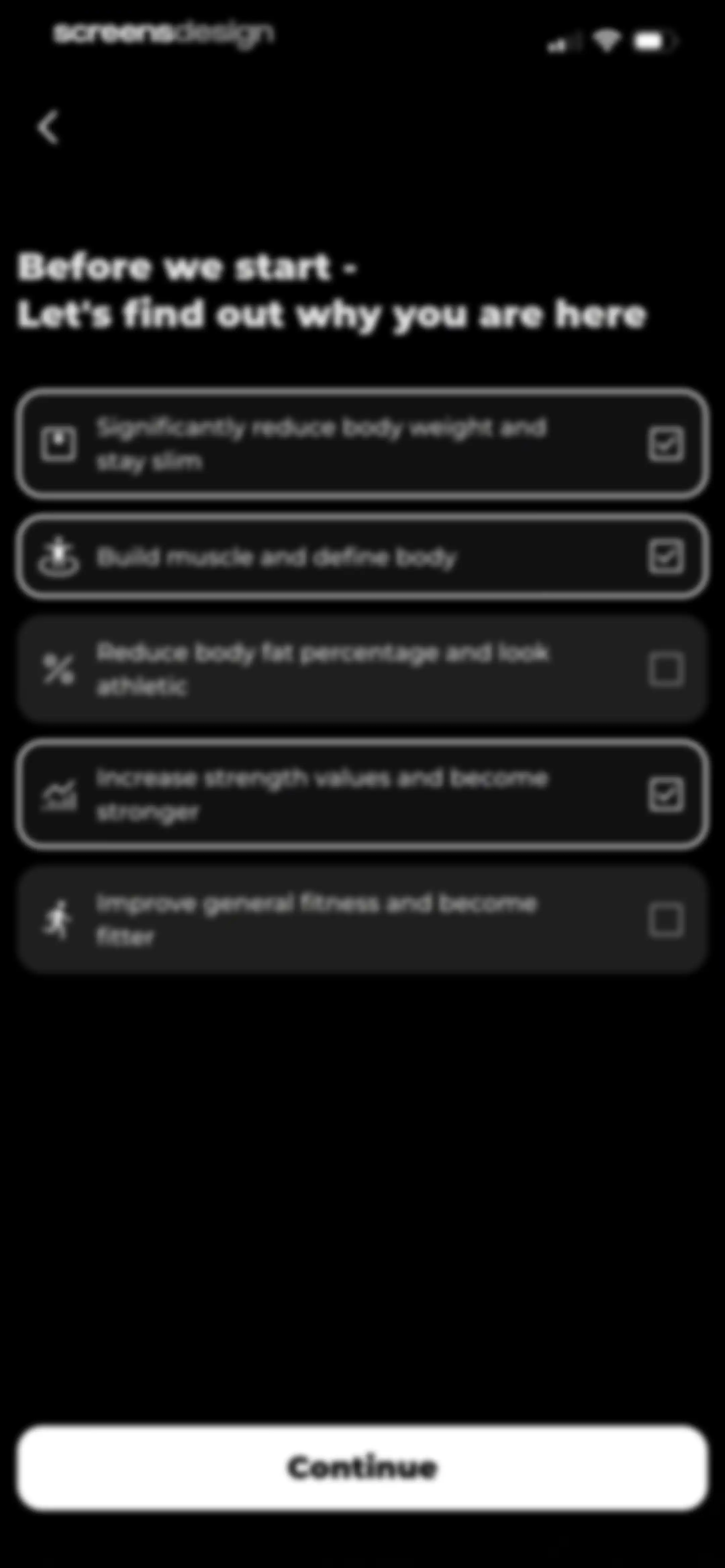 MCI - Personal Training AI screen 6