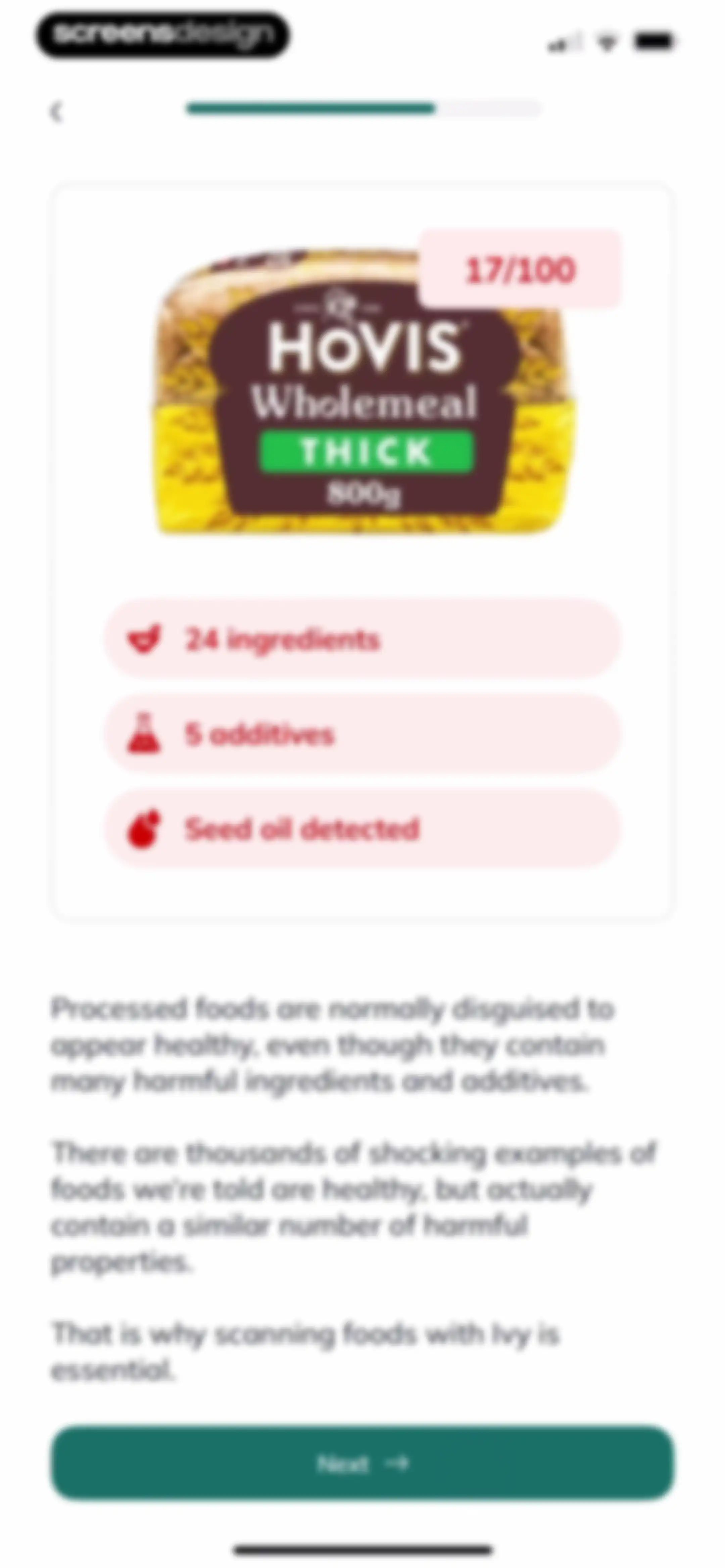 Ivy: Processed Food Scanner screen 14