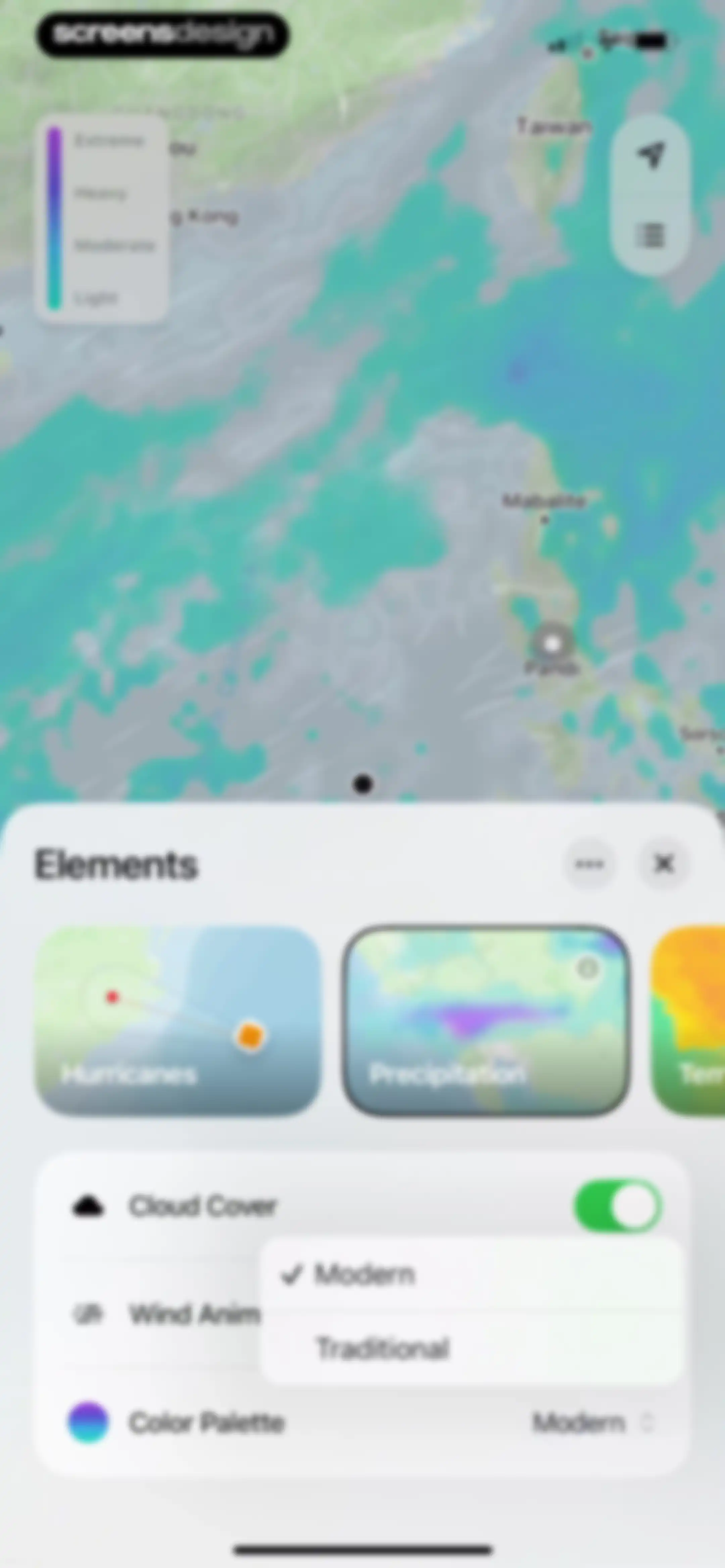 Element: Weather Radar screen 29