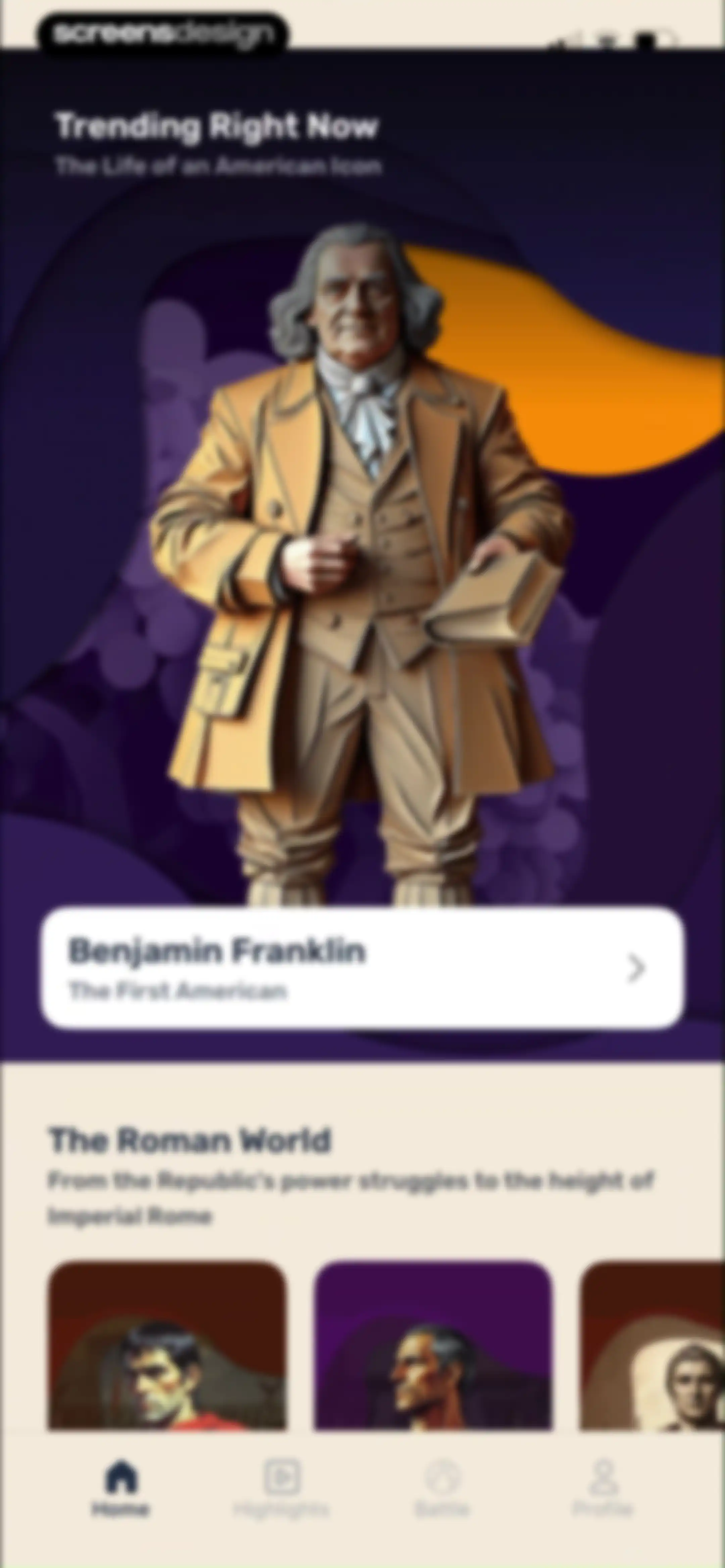 Paladin: Learn History screen 90