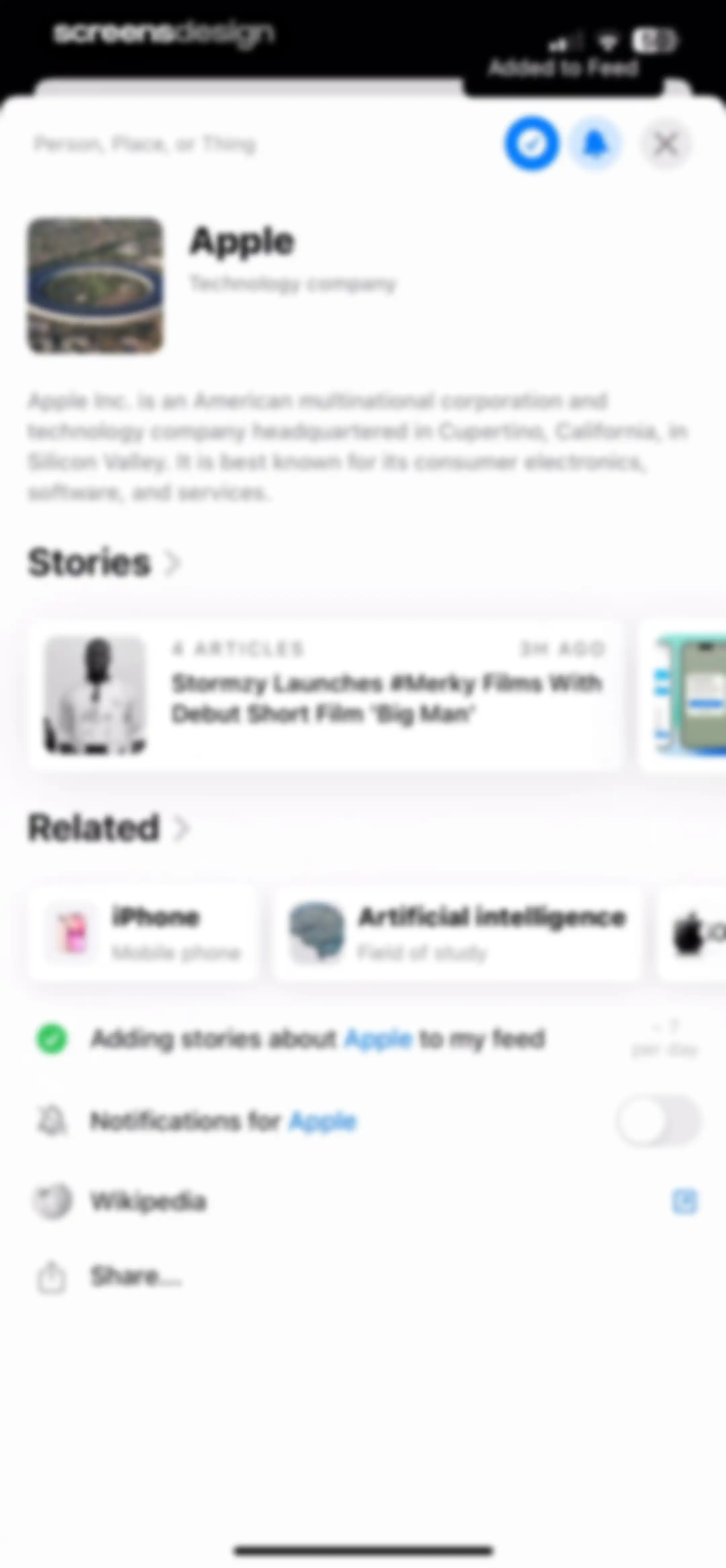Particle: Personalized News screen 107