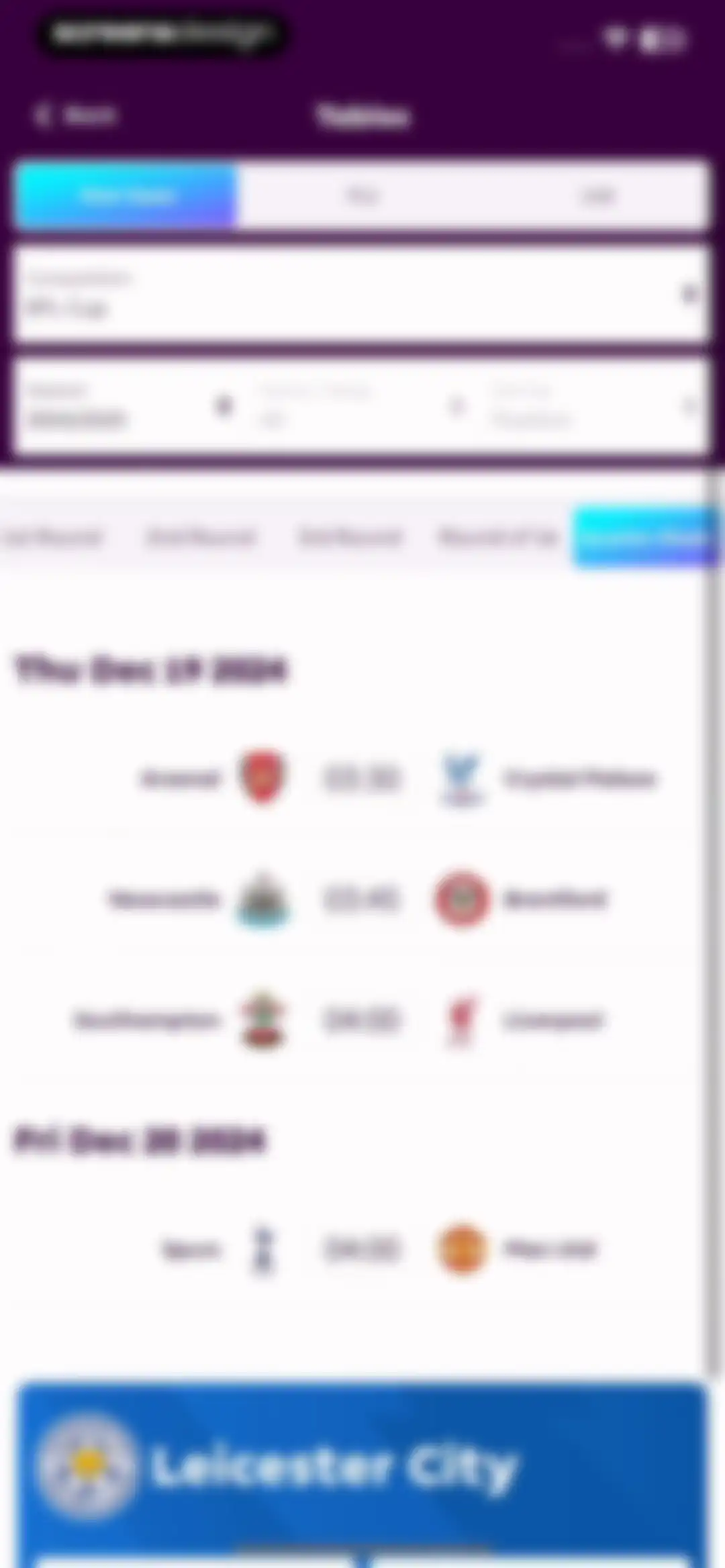 Premier League - Scores, News screen 59