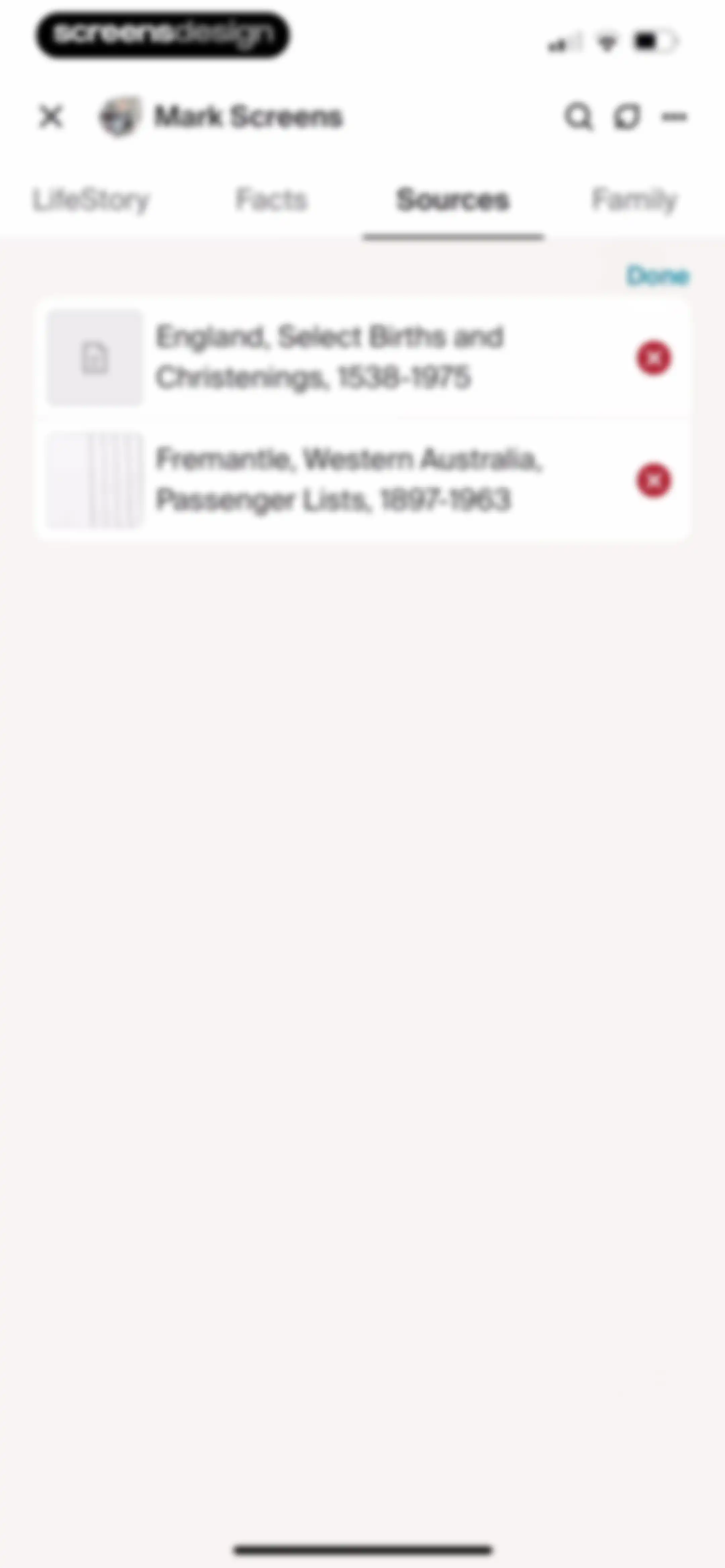 Ancestry: Family History & DNA screen 115