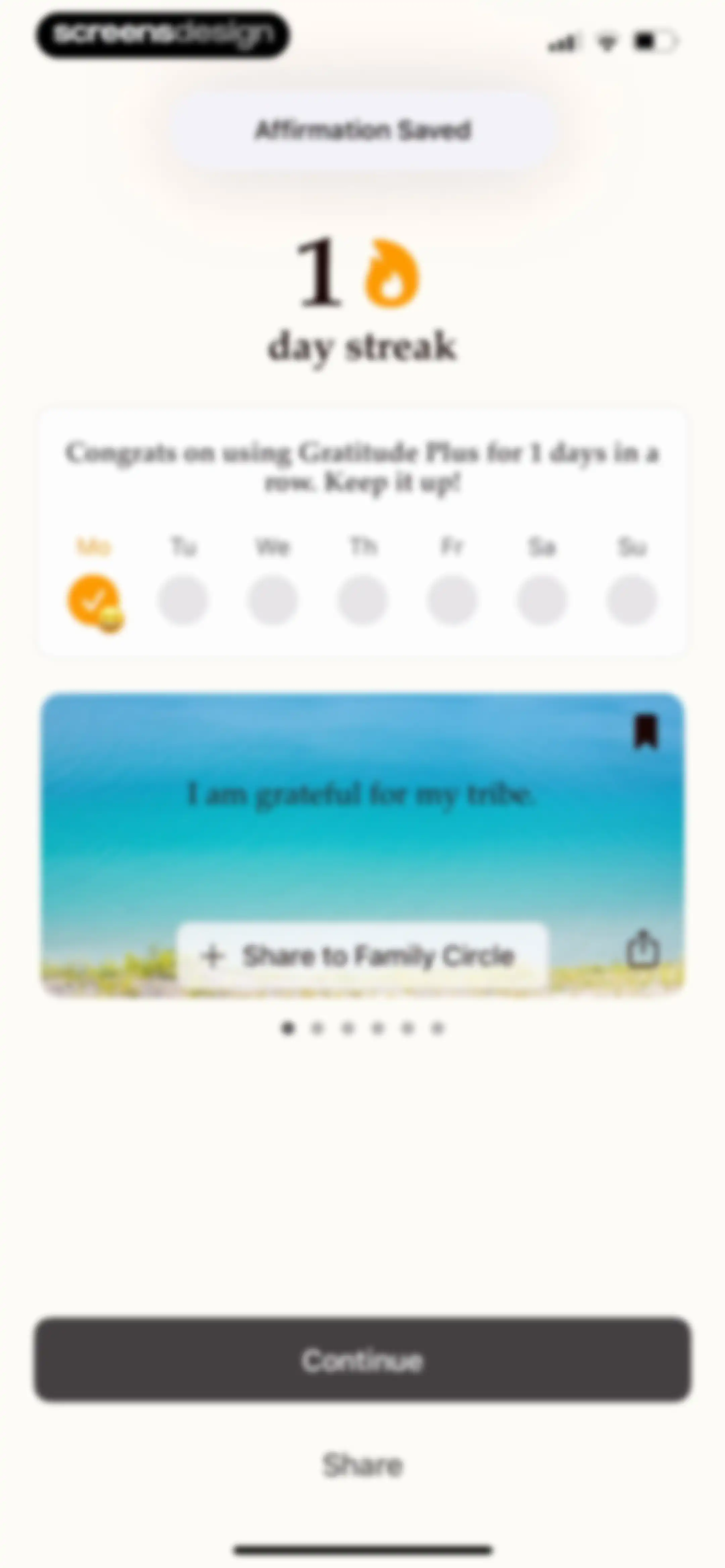 Gratitude Plus – Journal screen 152