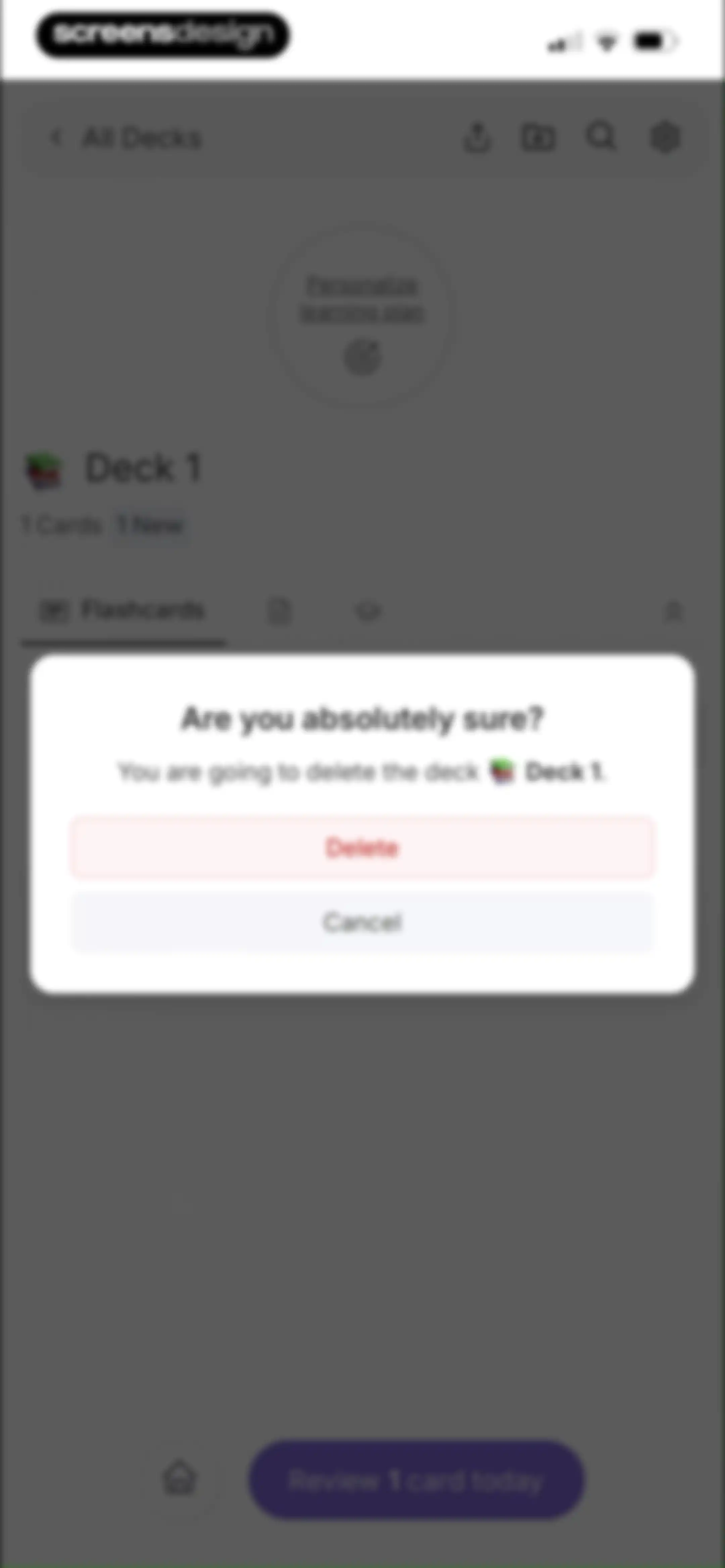 Retain Cards: AI Flashcards screen 134