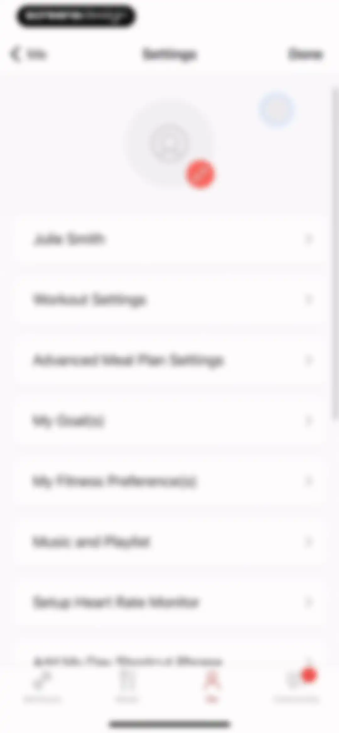 Jillian Michaels | Fitness App screen 101