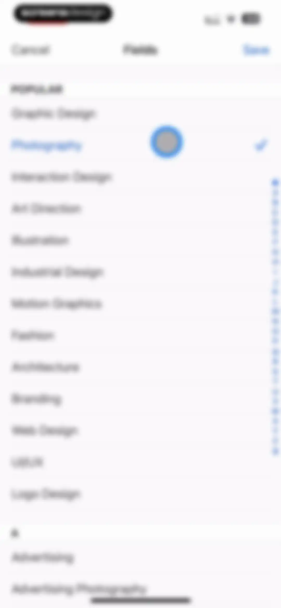 Behance – Creative Portfolios screen 104
