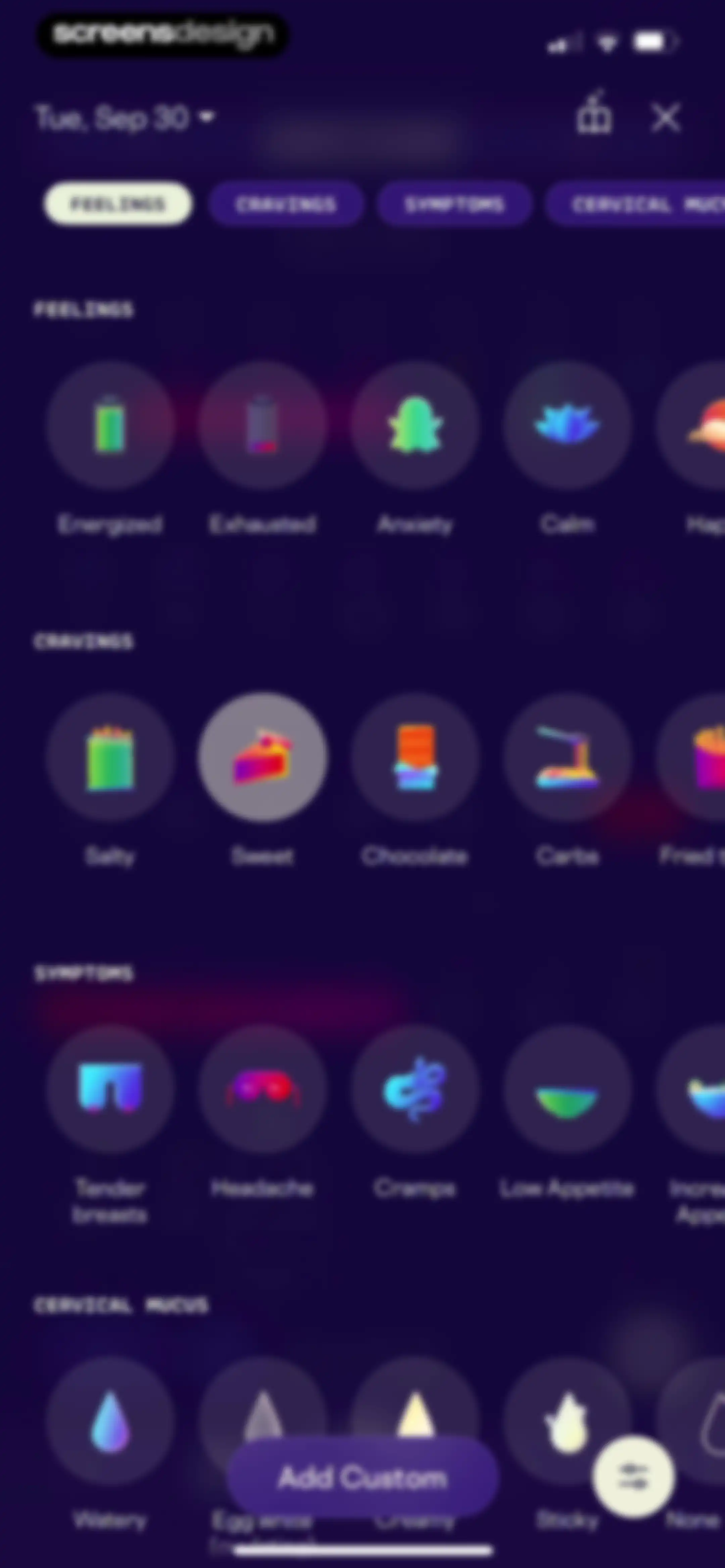 Stardust Period Tracker screen 111