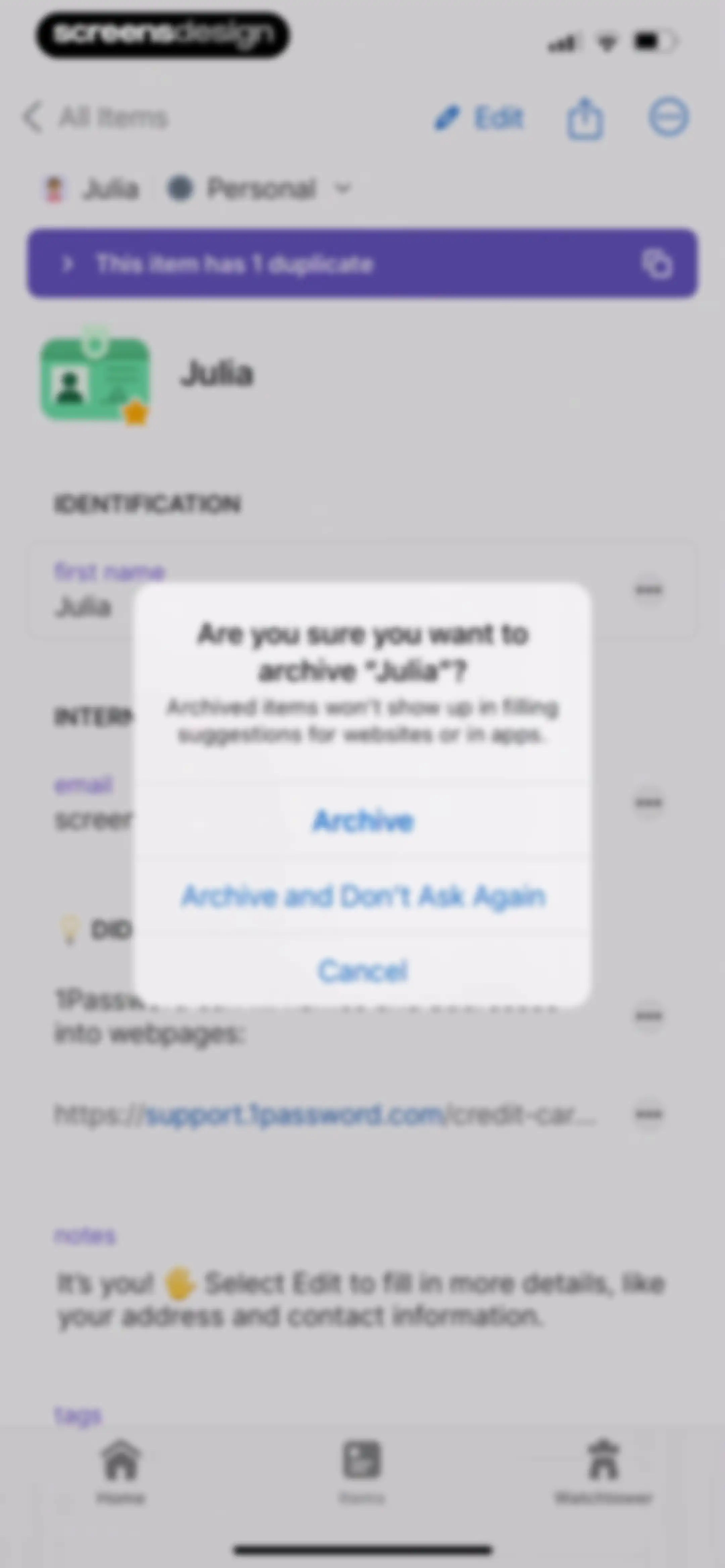 1Password: Password Manager screen 88
