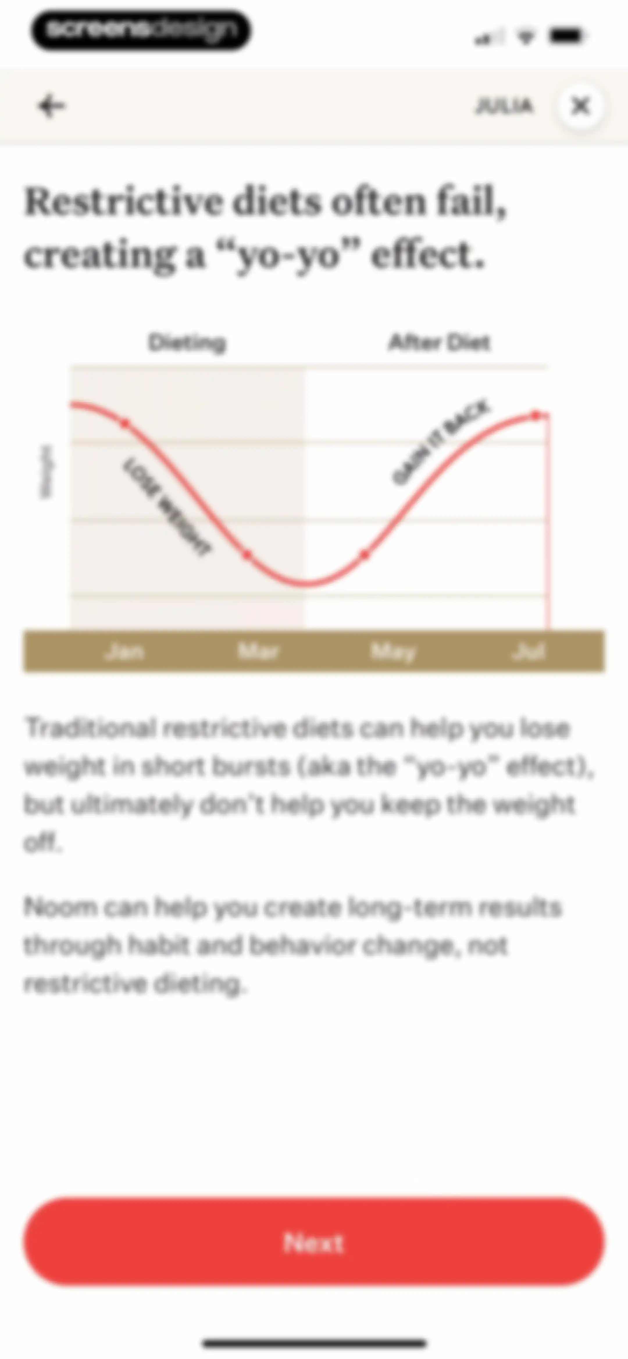 Noom Weight Loss, Food Tracker screen 60