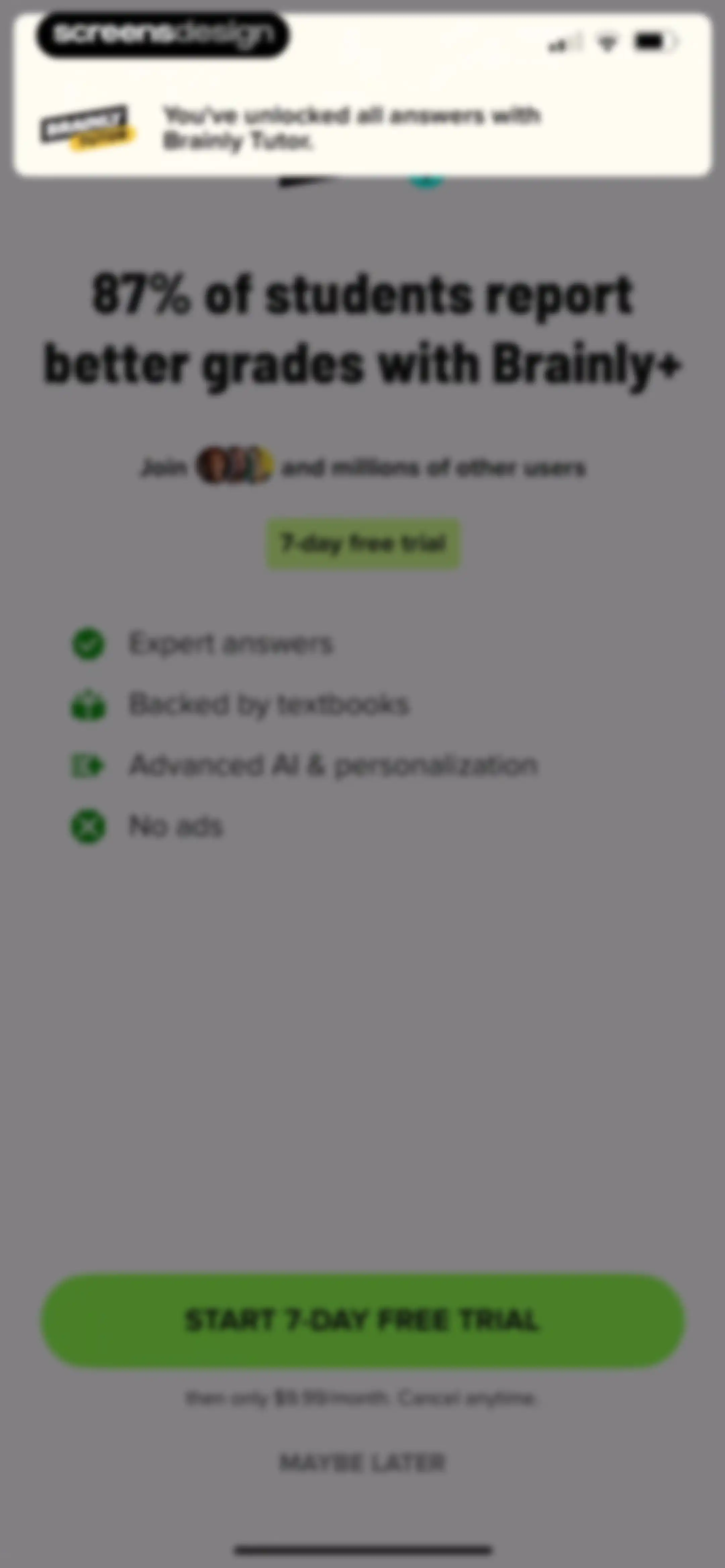 Brainly: Your Personal Tutor screen 16