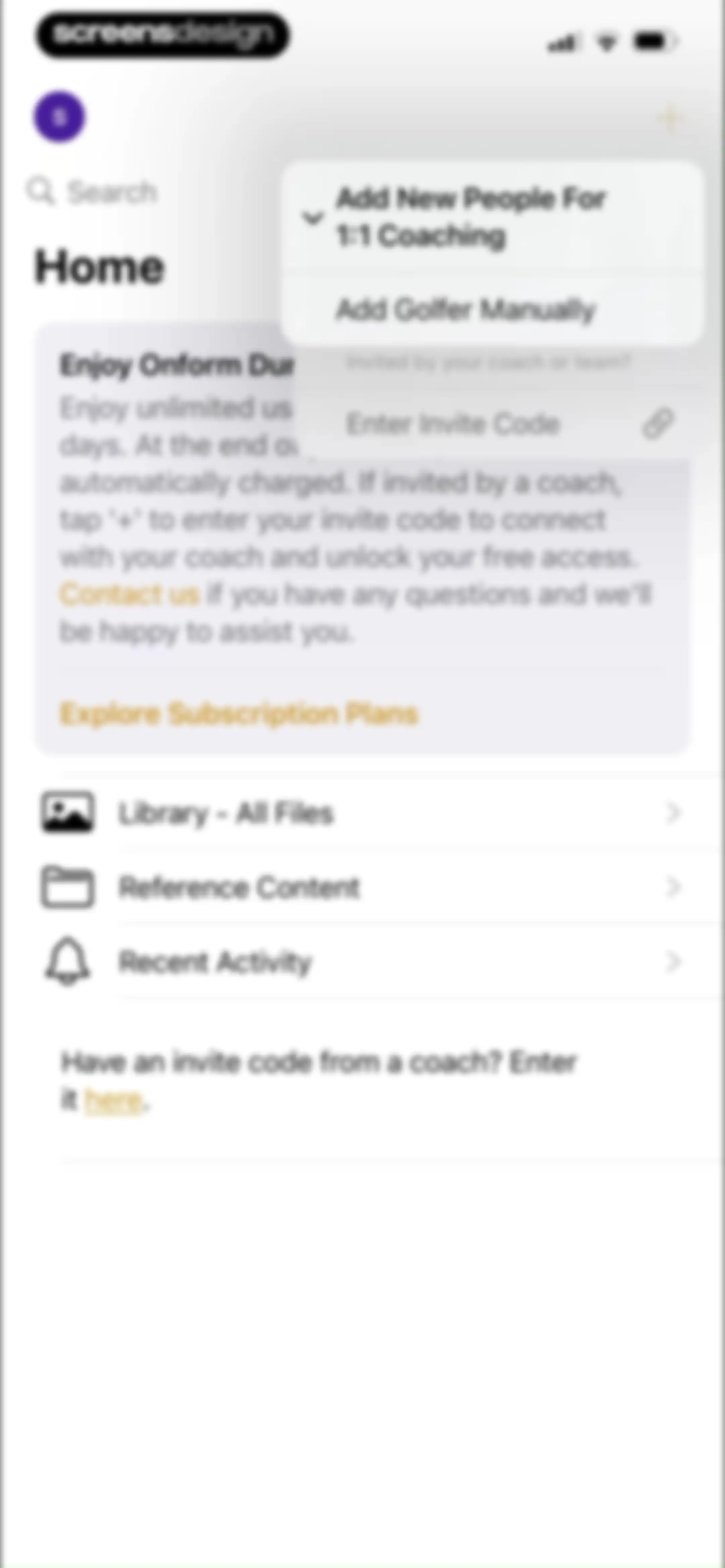 Onform: Video Analysis App screen 99