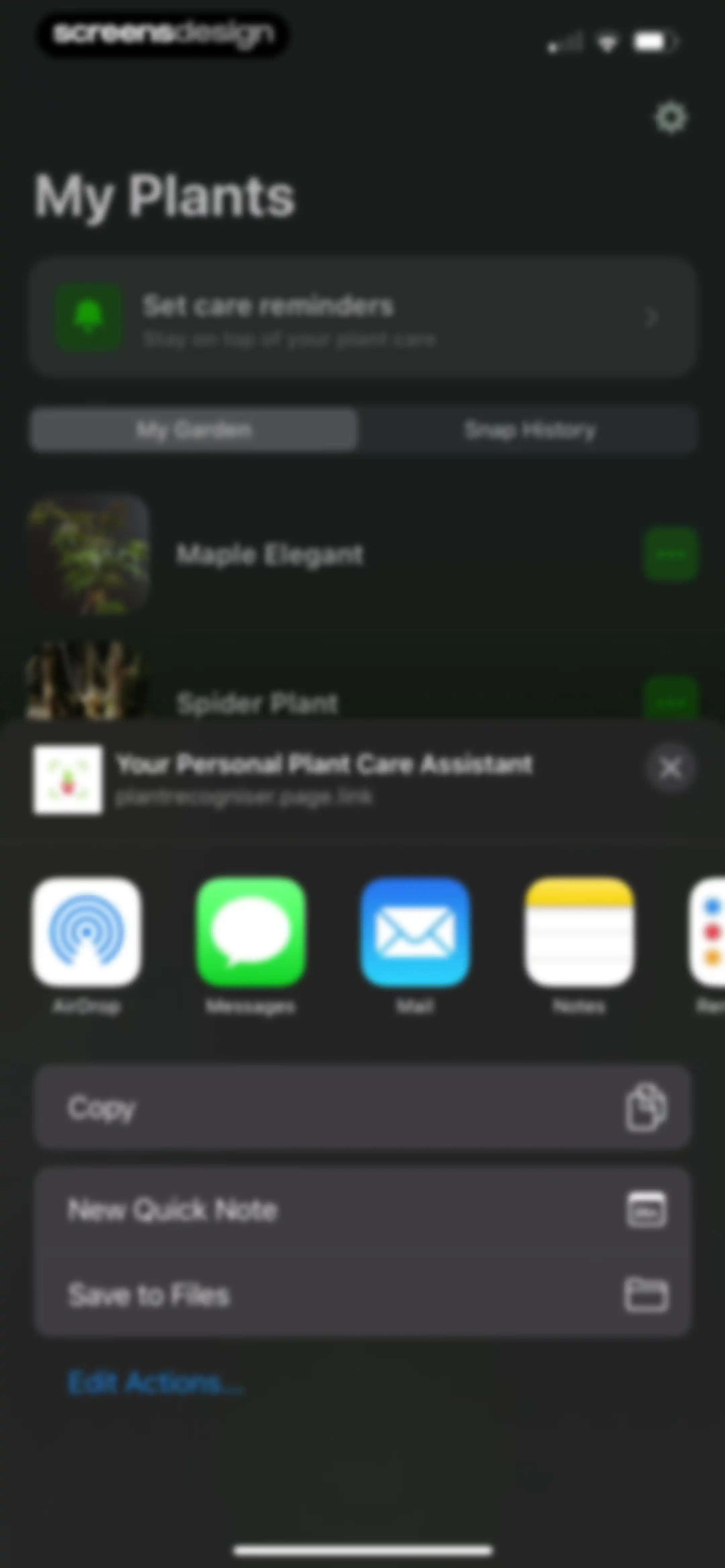 Plant Identifier & Care App screen 138