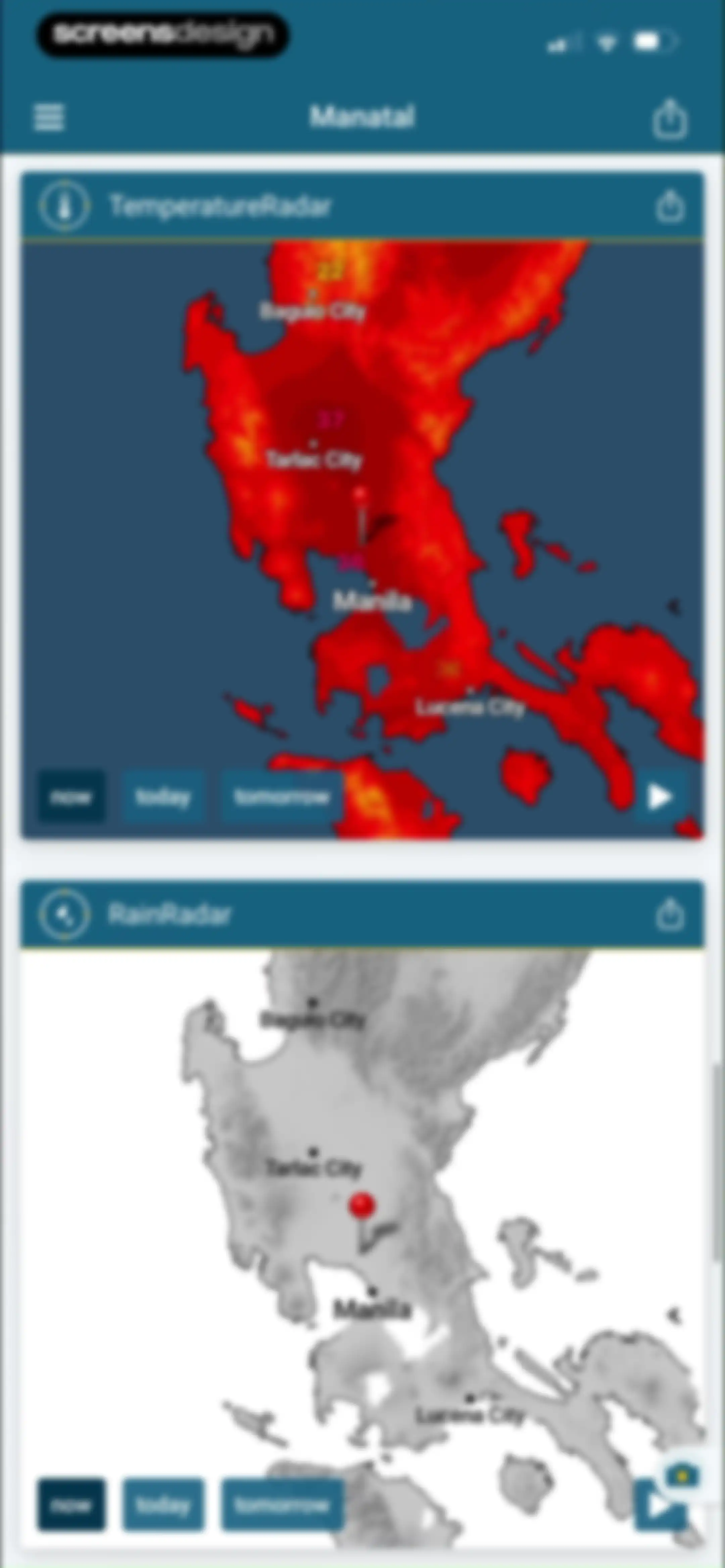 Weather & Radar screen 28