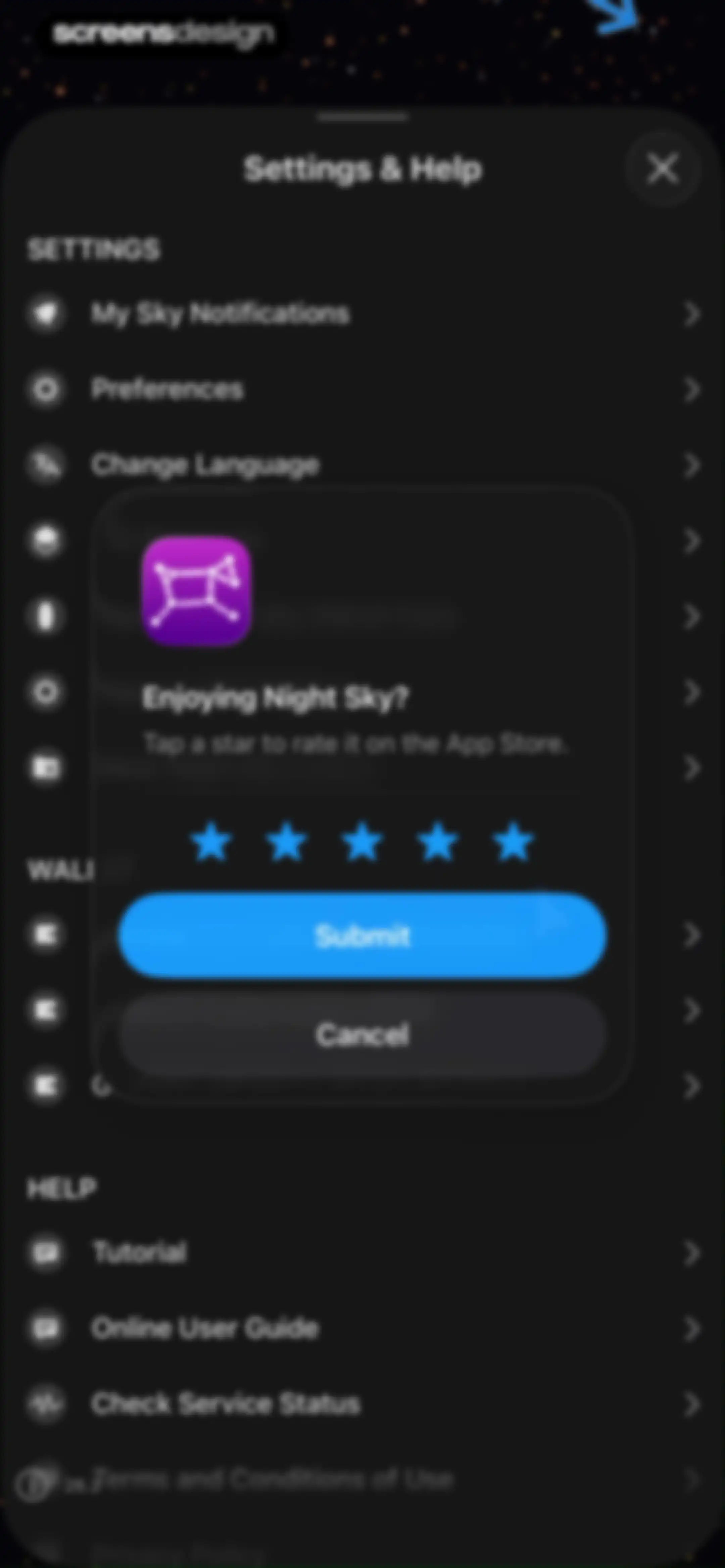 Night Sky screen 122