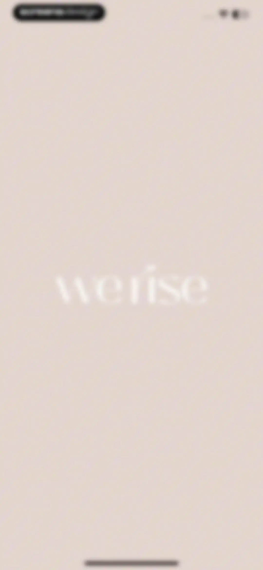 WeRise App screen 1