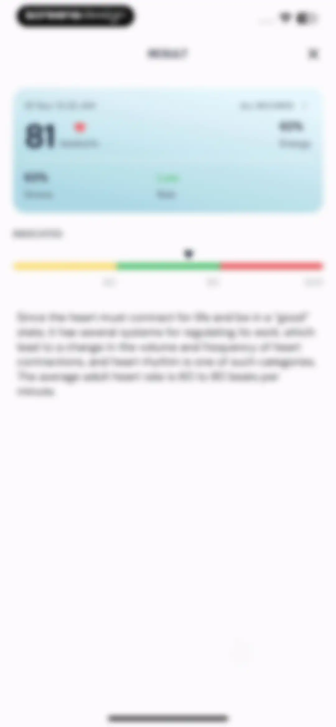 Heart Health - Pulse Measure screen 33