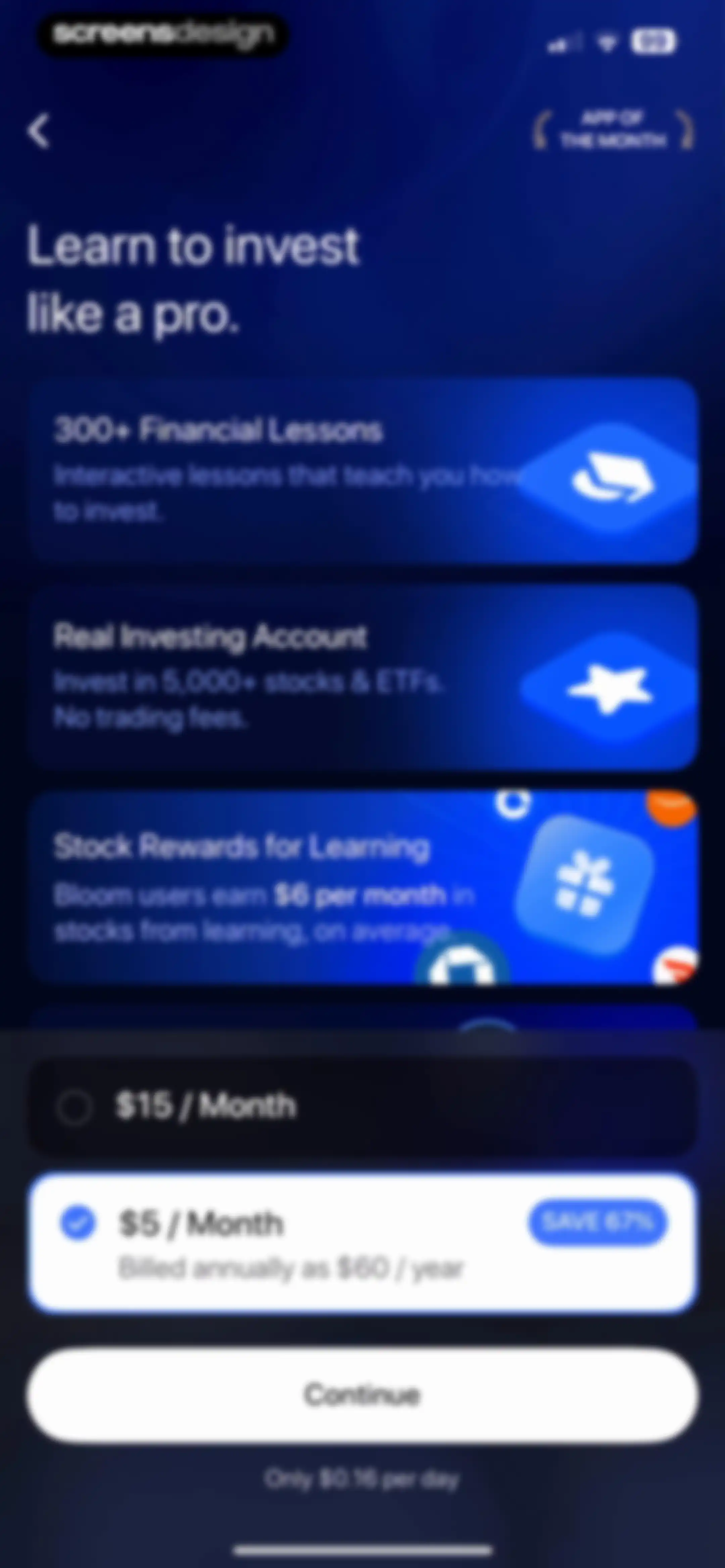 Bloom: Learn to Invest screen 101