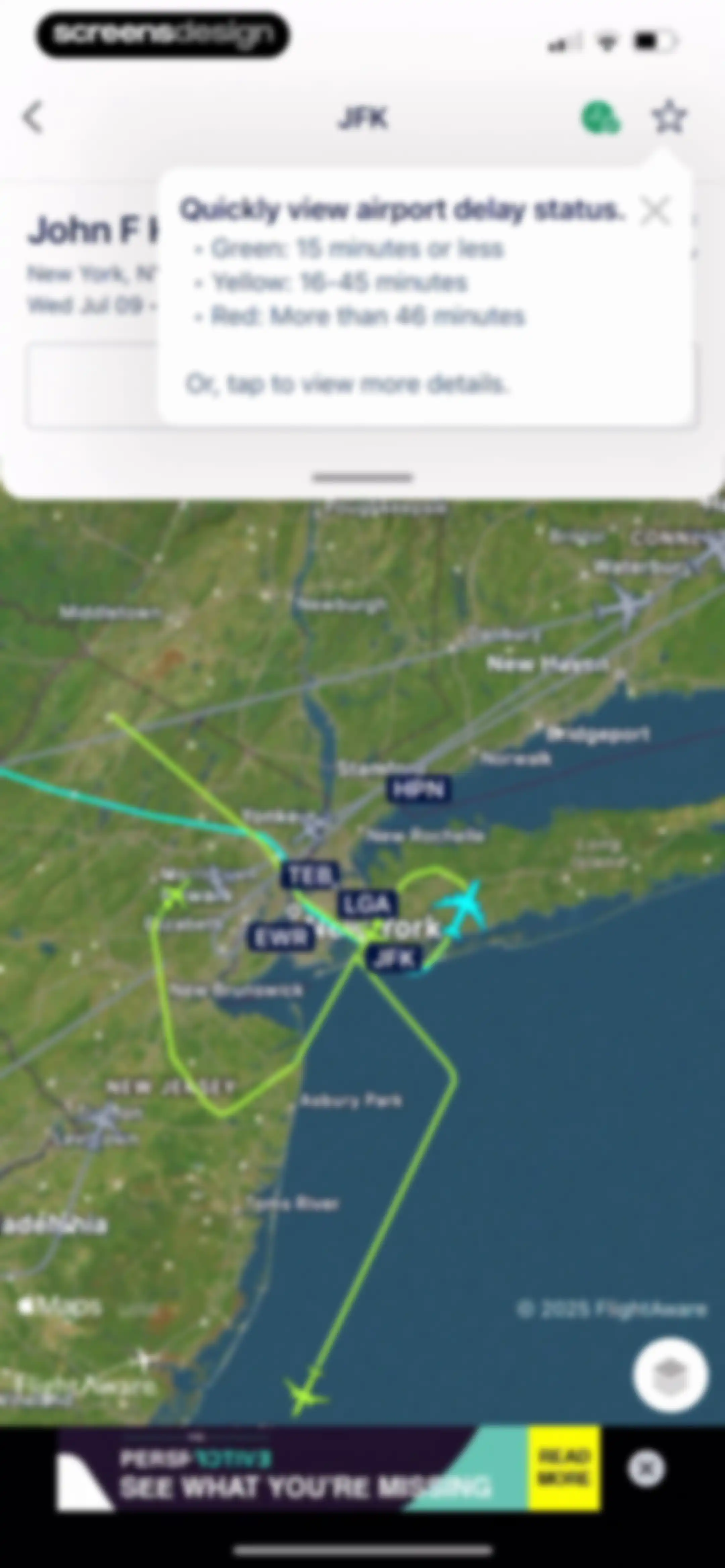 FlightAware Flight Tracker screen 58