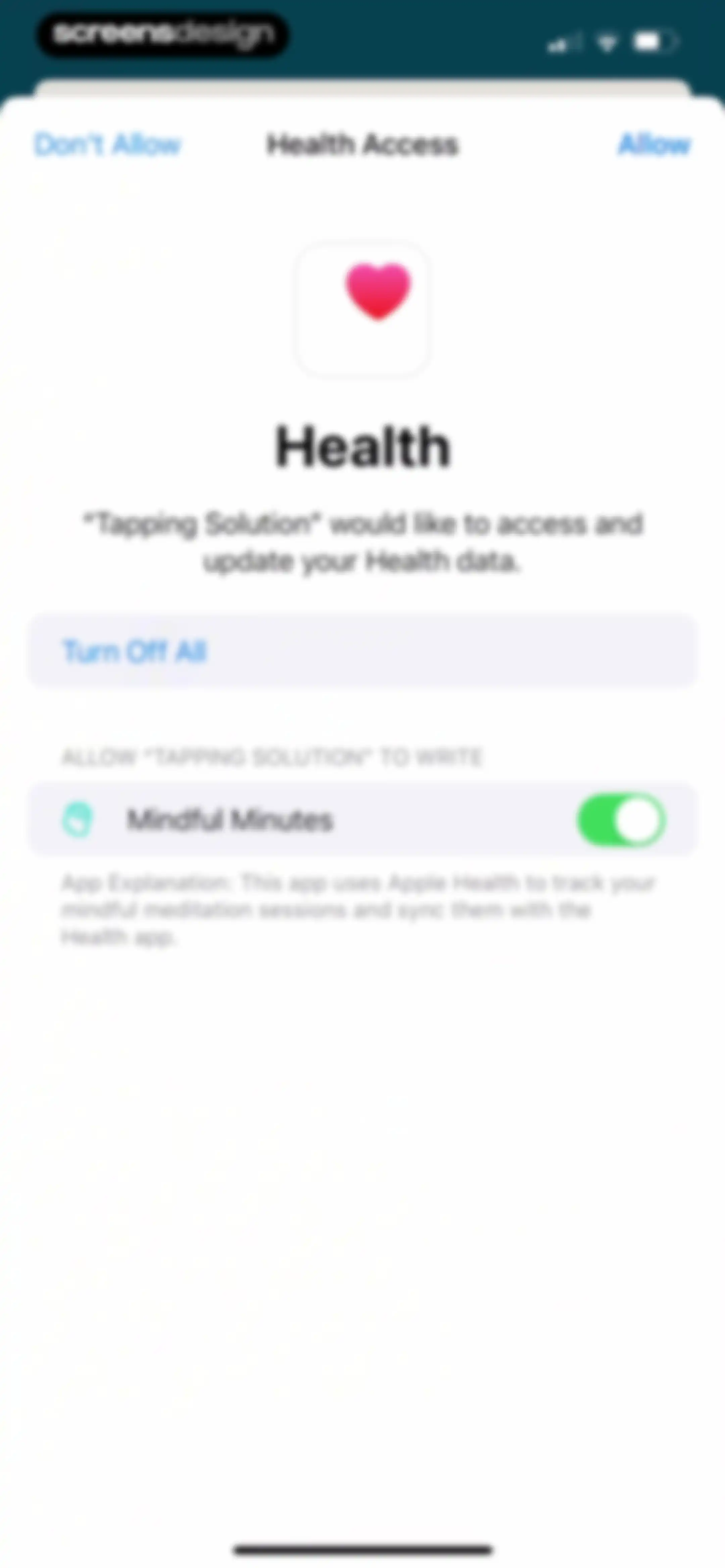 The Tapping Solution screen 106