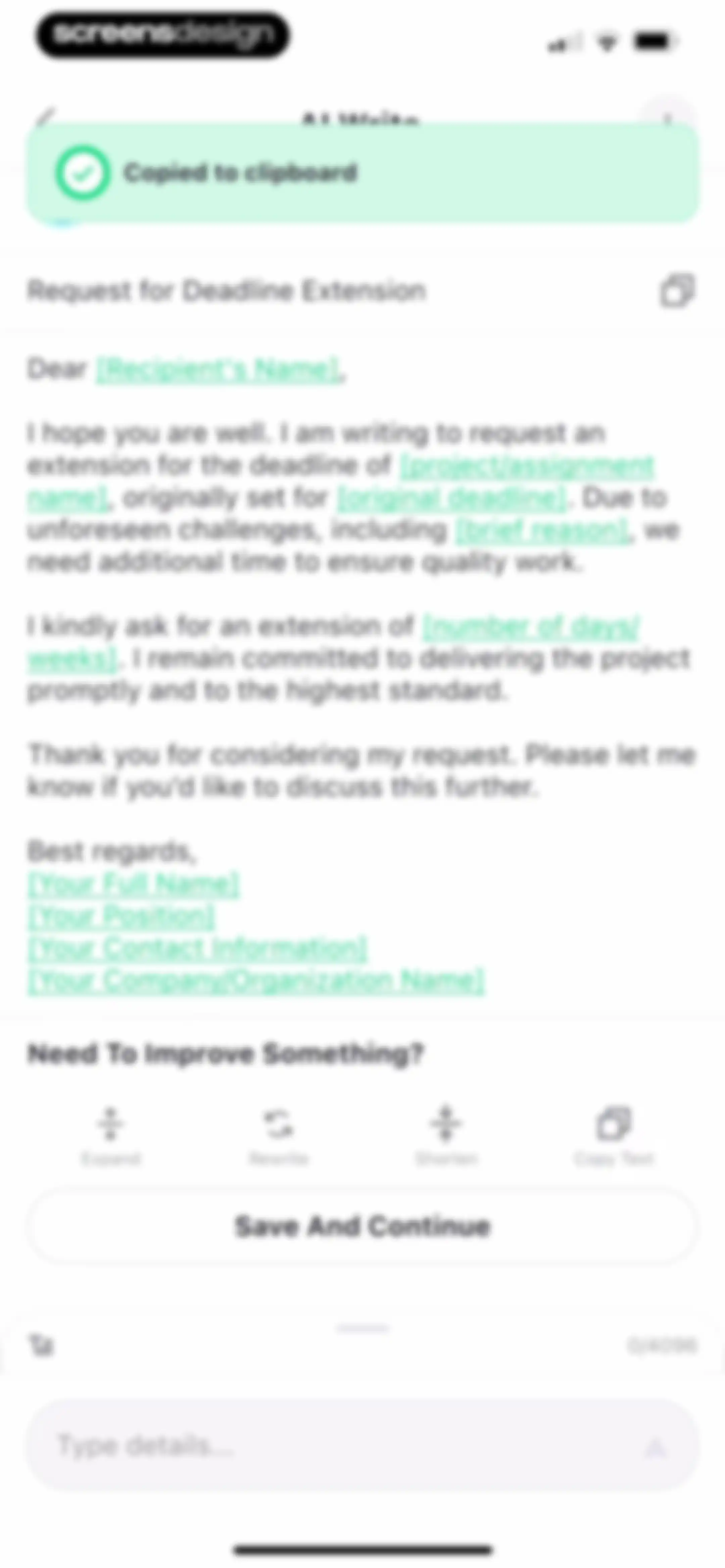 Friday AI Email Writer screen 61