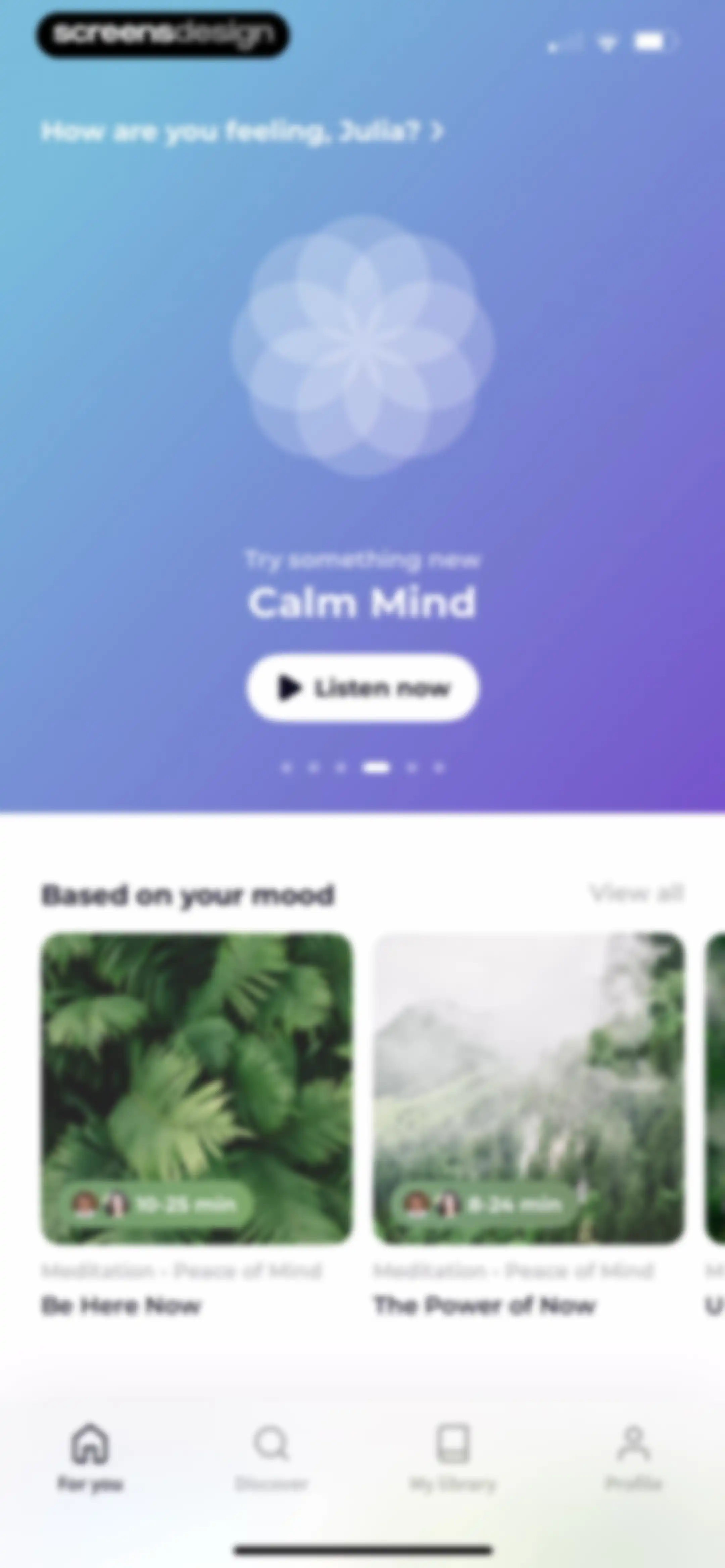 Meditation Moments - Guided screen 23