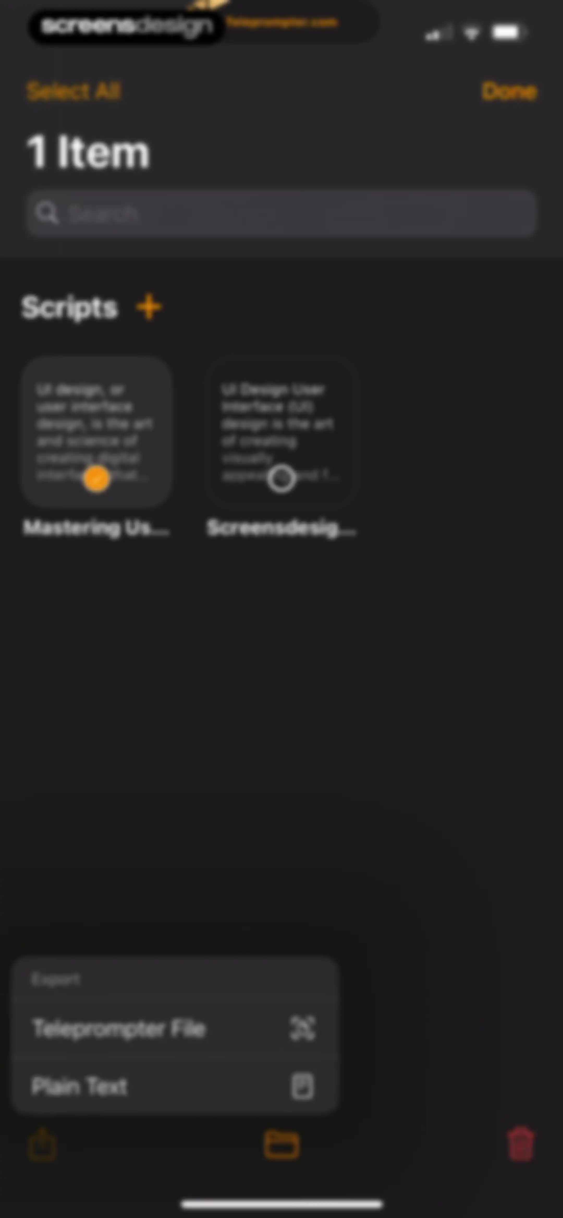 Teleprompter.com screen 112