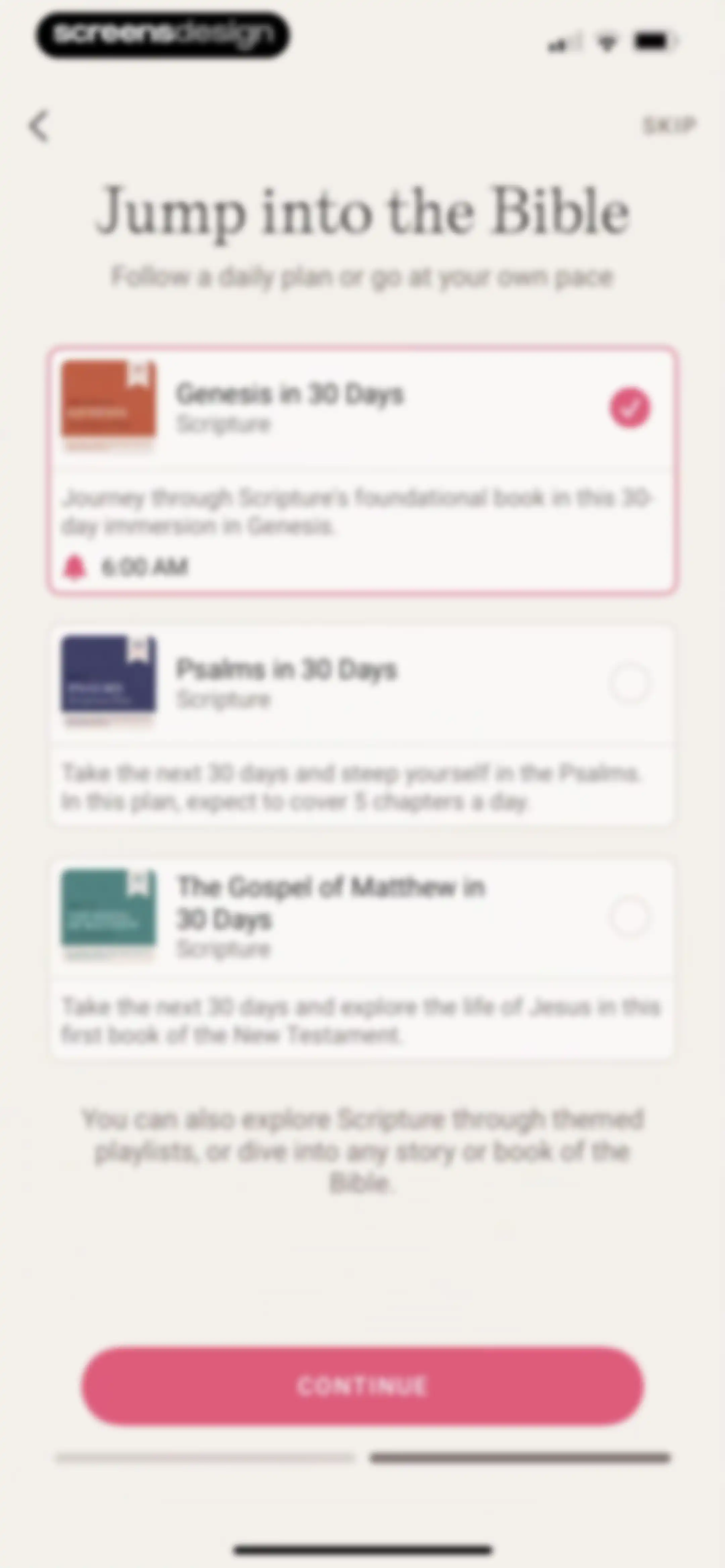 Dwell: Audio Bible screen 6