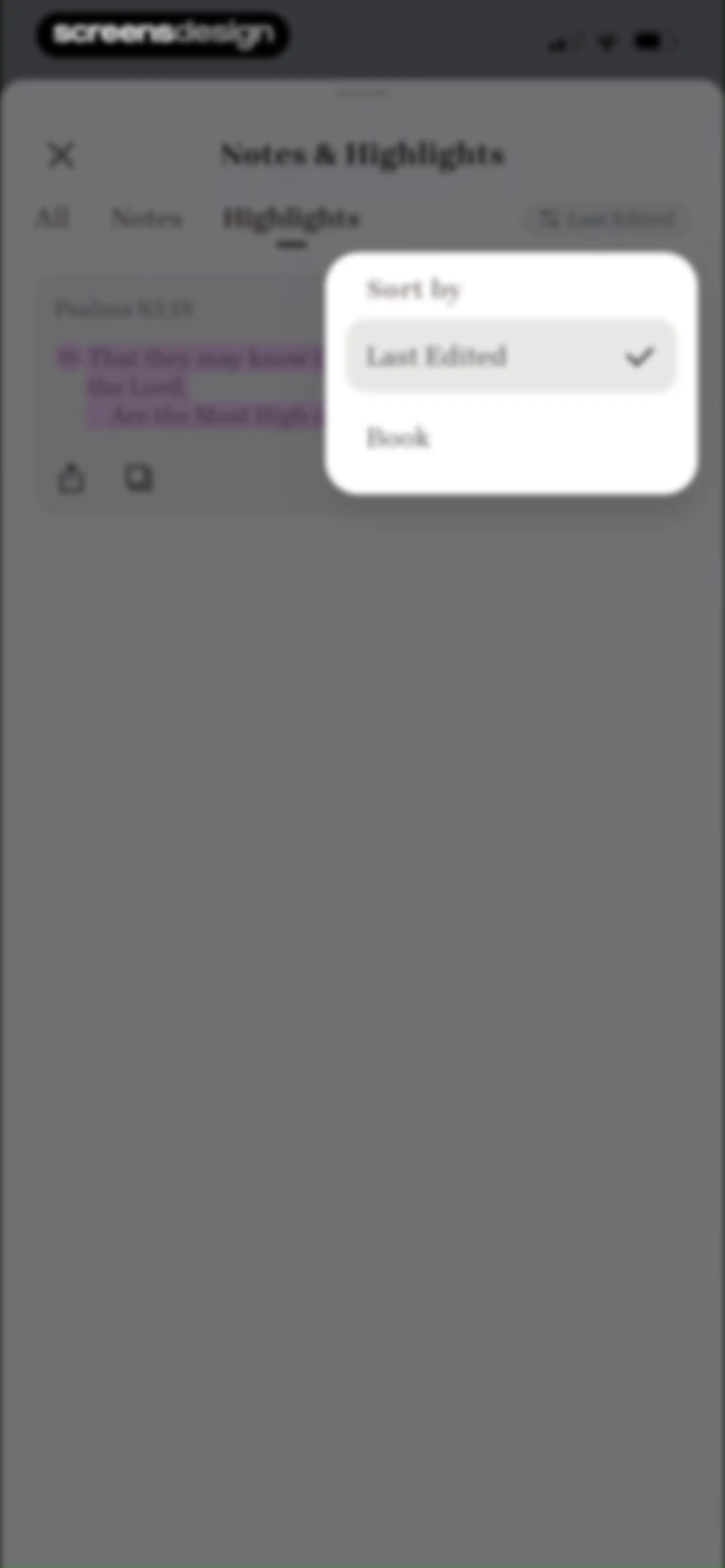 Bible Note: Sermon Notes screen 130