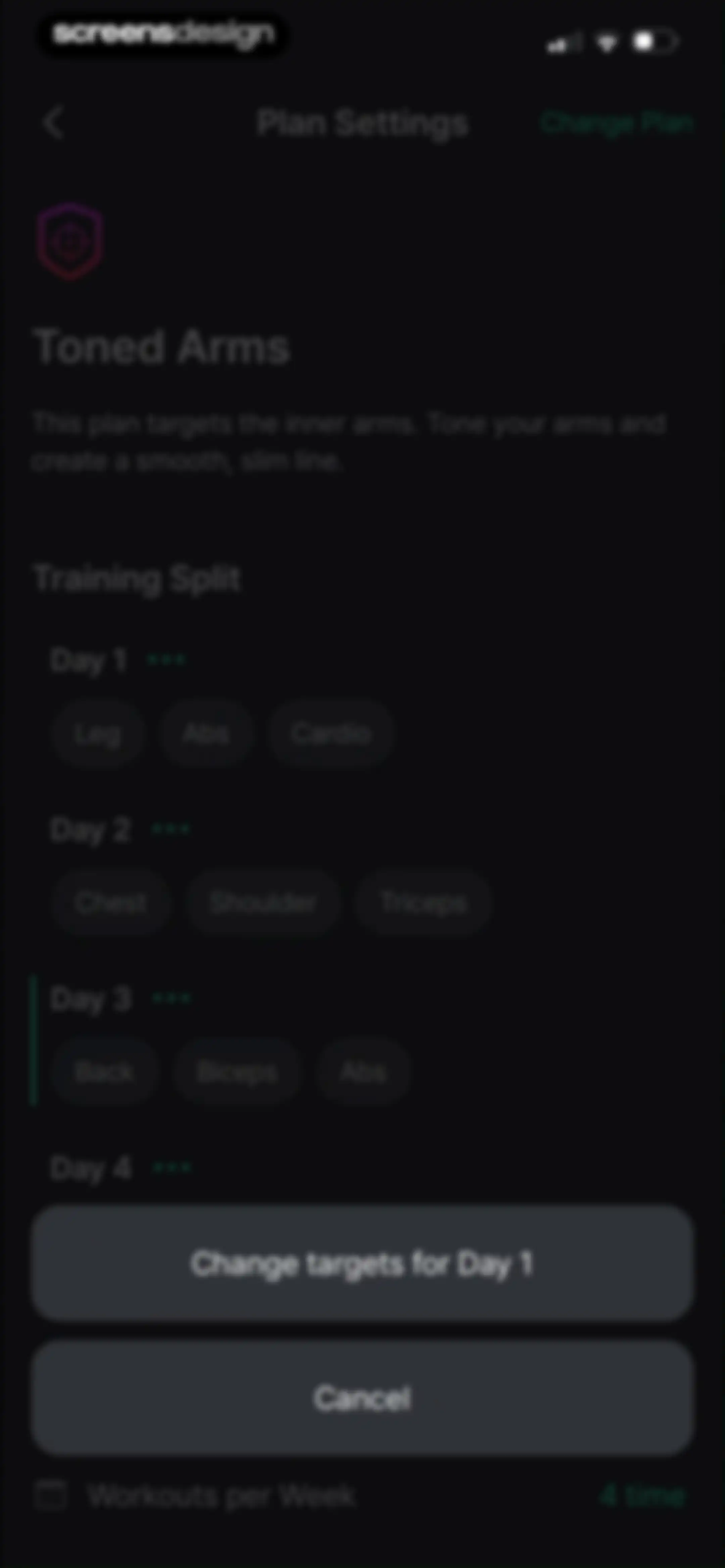 Planfit AI Gym Workout Planner screen 138