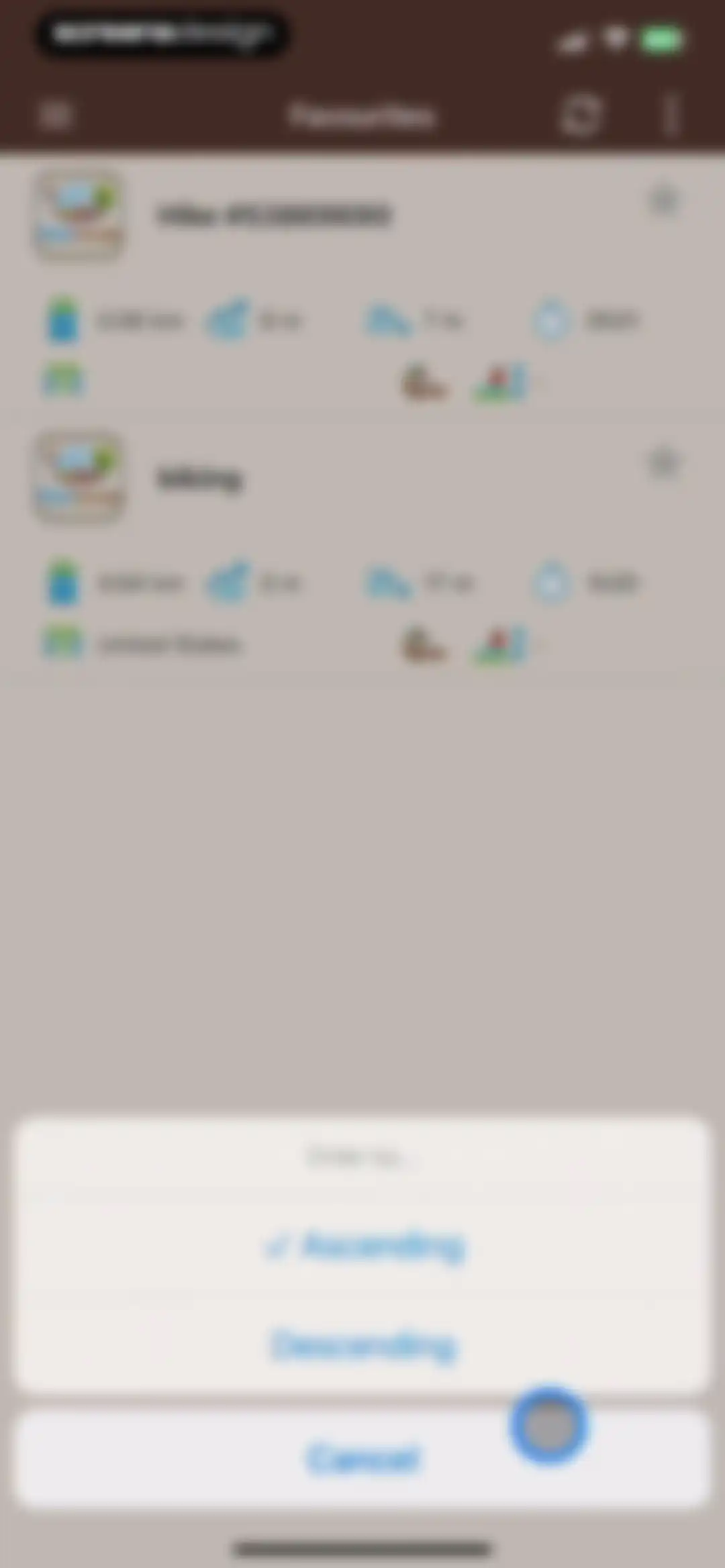 Visorando Walking Routes screen 62