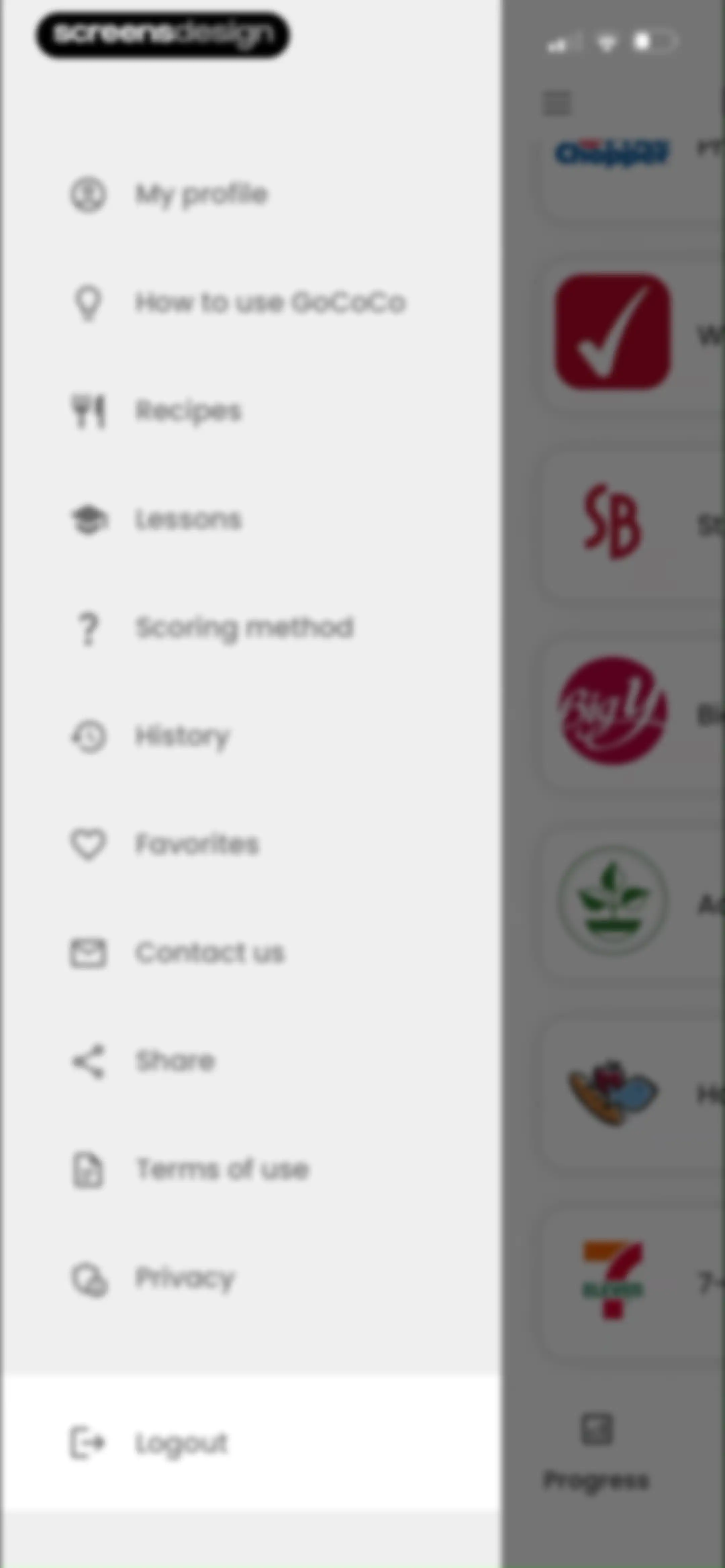 Diabetes food tracker - Gococo screen 147